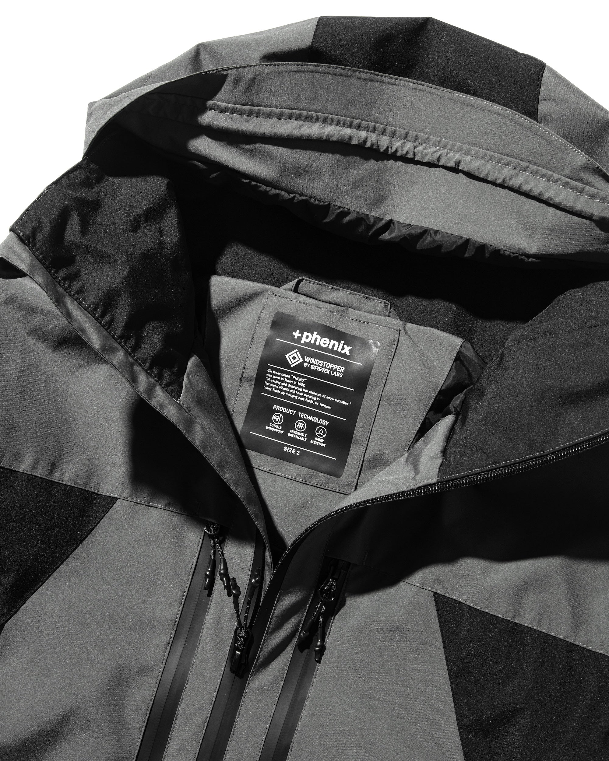 【9.3 WED 20:00- IN STOCK】+phenix WINDSTOPPER® by GORE-TEX LABS CITY MOUNTAIN PARKA (GRAPHAITE GRAY×BLACK)