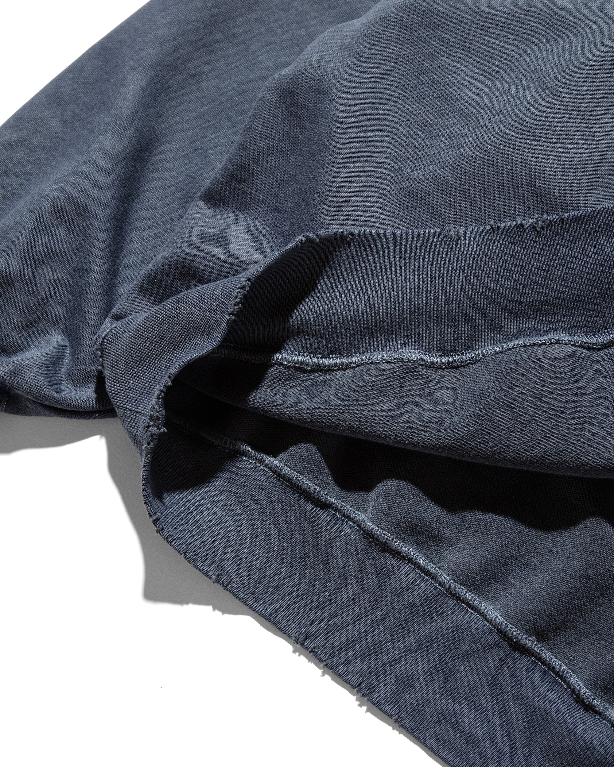 PIGMENT DYED ZIP POLO (FADE BLUE)