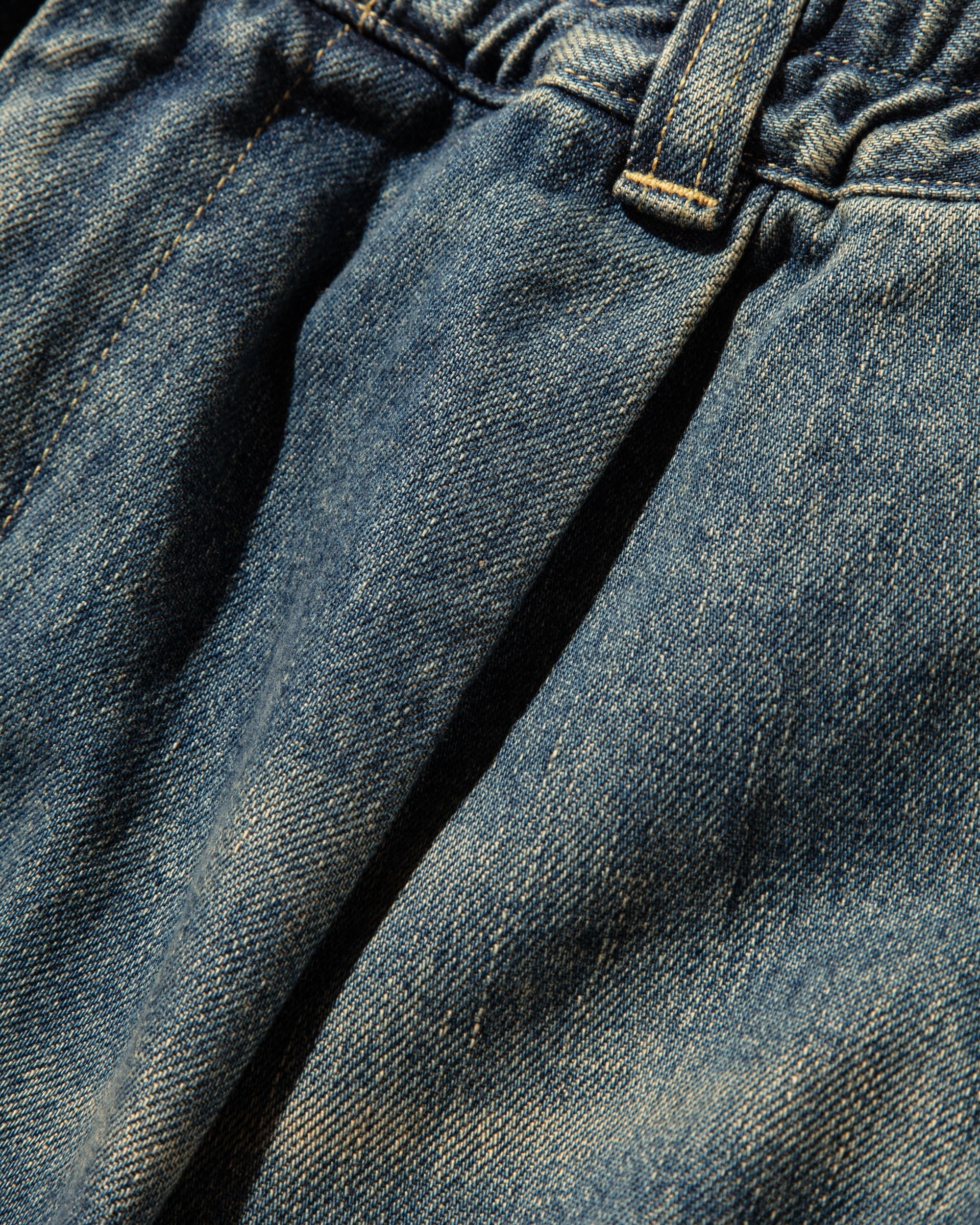 VINTAGE DYED SELVEDGE DENIM MASSIVE TWISTED PANTS (VINTAGE INDIGO)