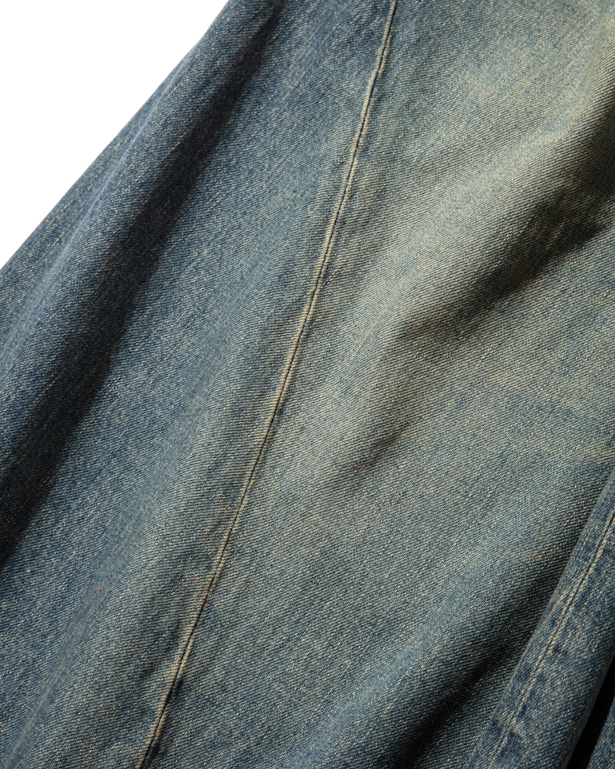 VINTAGE DYED SELVEDGE DENIM MASSIVE TWISTED PANTS (VINTAGE INDIGO)