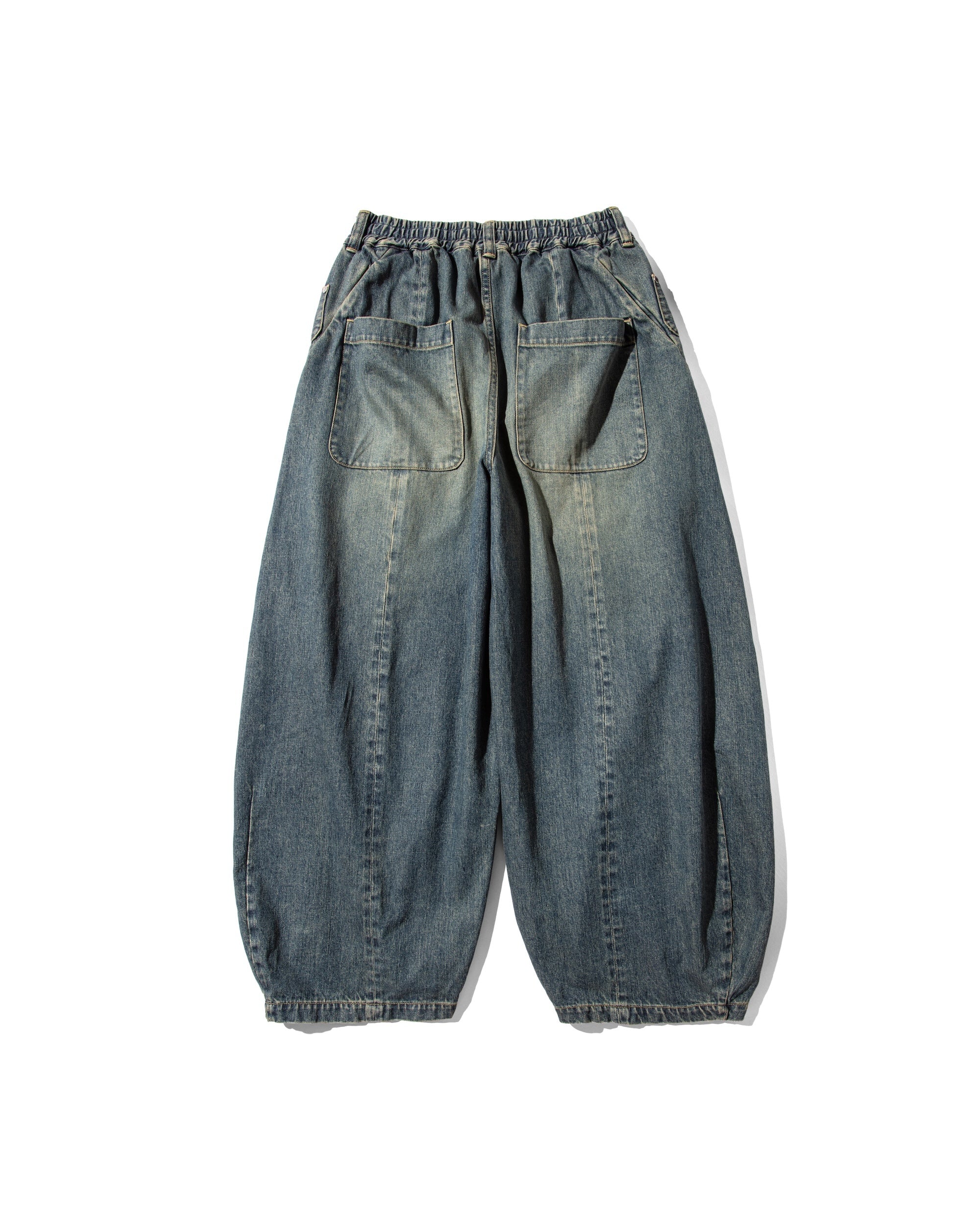 VINTAGE DYED SELVEDGE DENIM MASSIVE TWISTED PANTS (VINTAGE INDIGO)