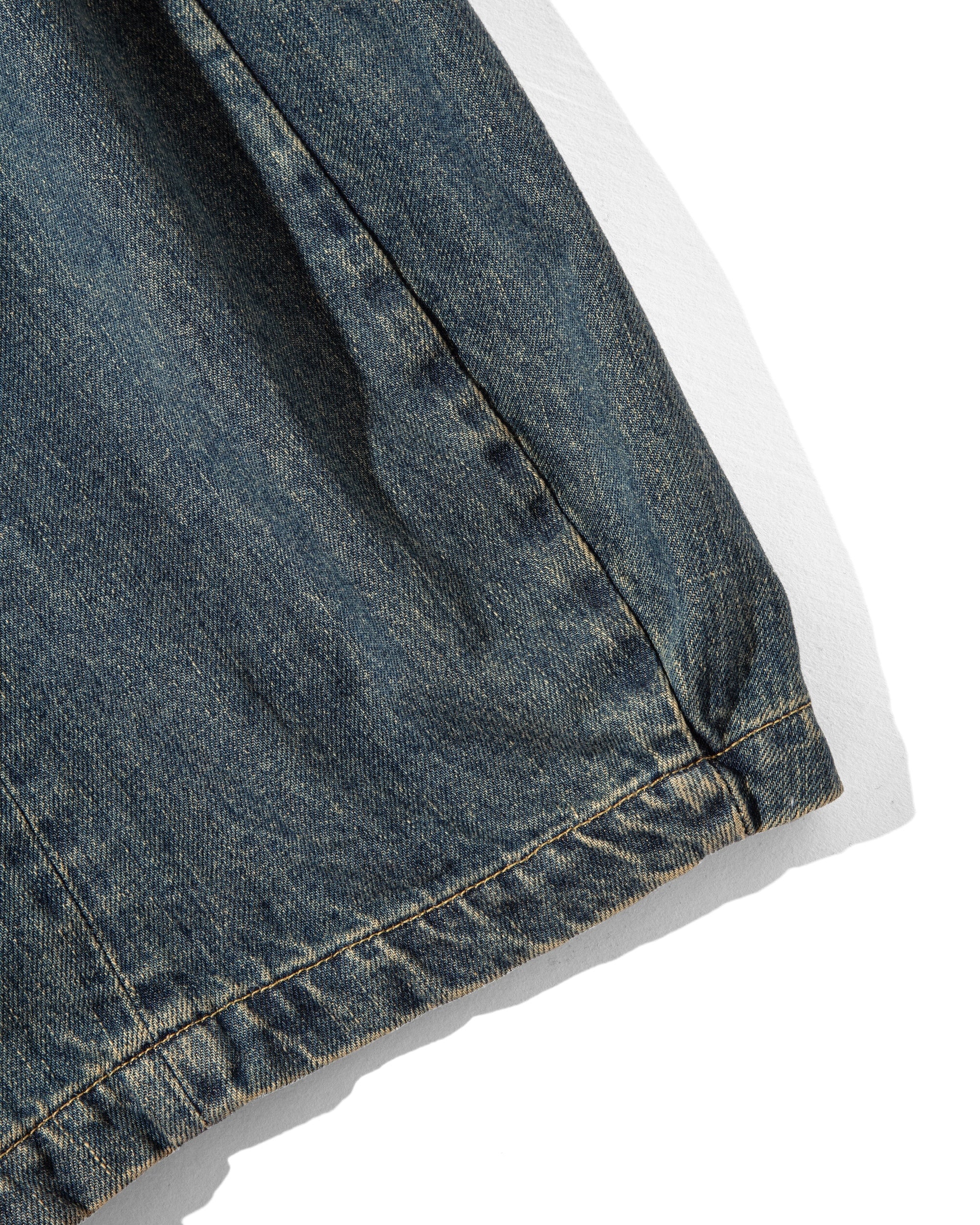 VINTAGE DYED SELVEDGE DENIM MASSIVE TWISTED PANTS (VINTAGE INDIGO)