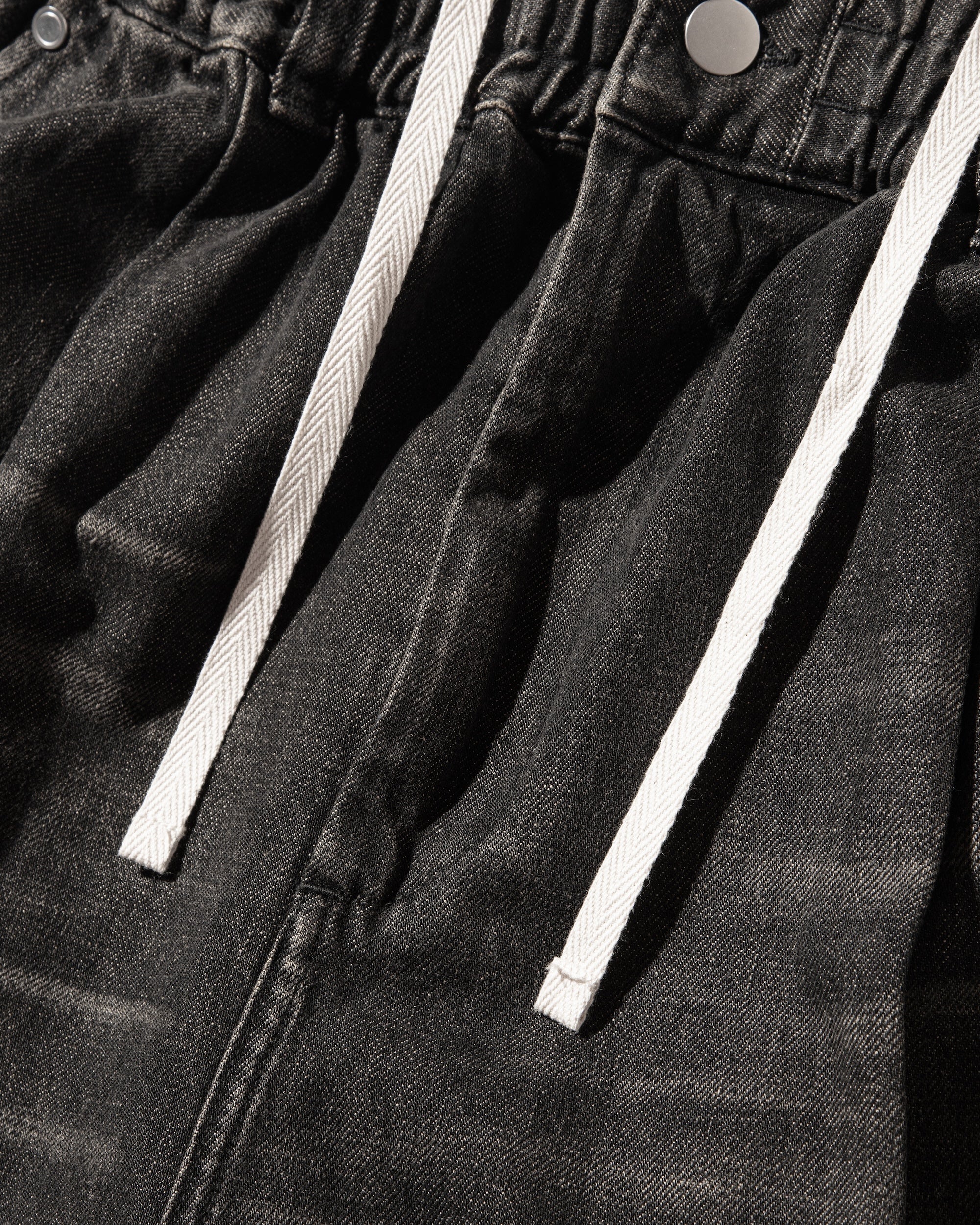 VINTAGE DYED SELVEDGE DENIM MASSIVE TWISTED PANTS (VINTAGE BLACK)