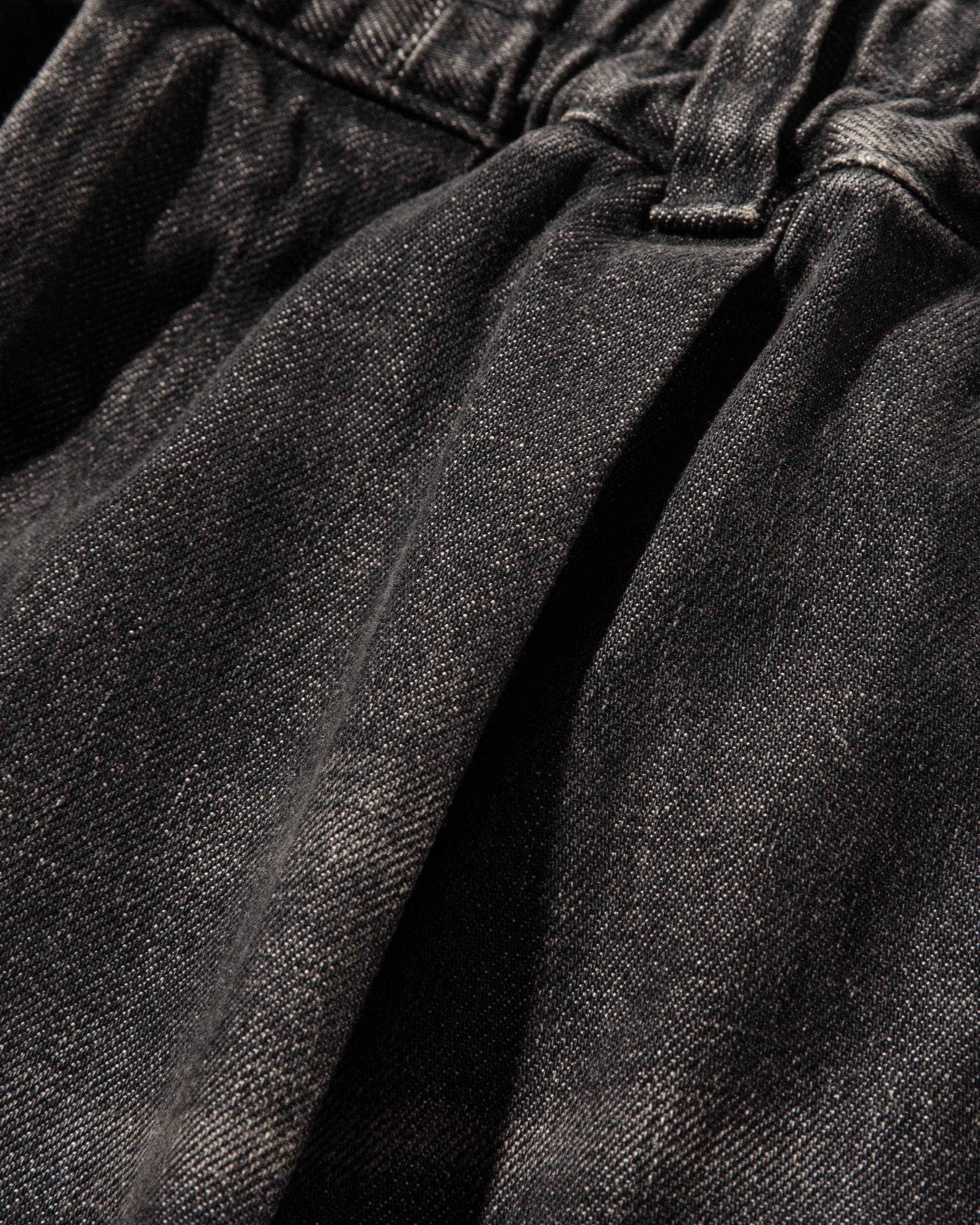 VINTAGE DYED SELVEDGE DENIM MASSIVE TWISTED PANTS (VINTAGE BLACK)