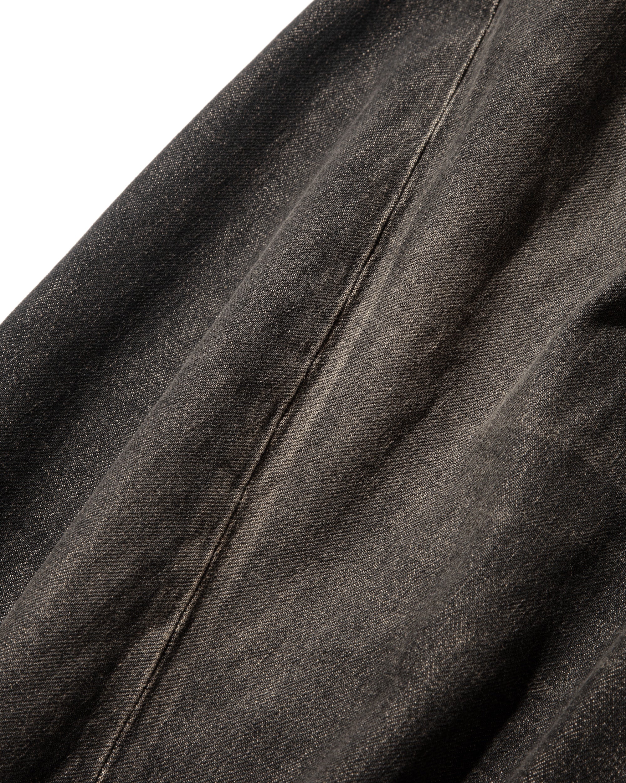 VINTAGE DYED SELVEDGE DENIM MASSIVE TWISTED PANTS (VINTAGE BLACK)