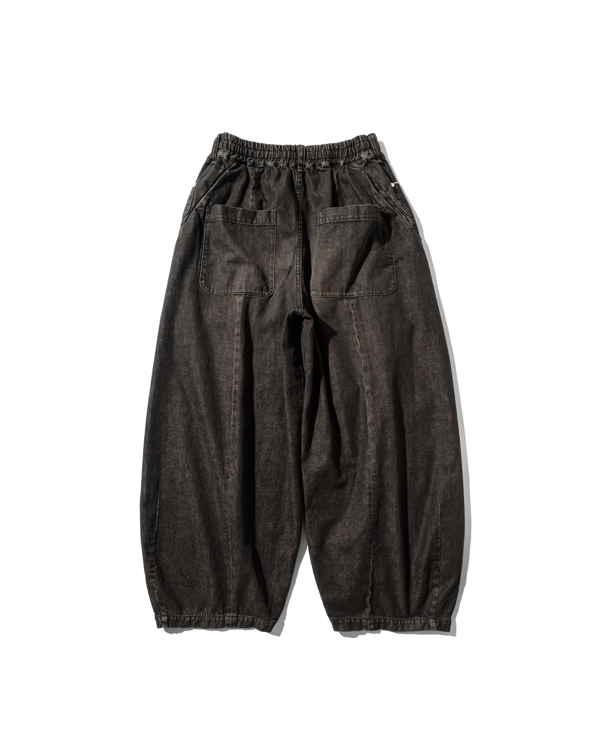 VINTAGE DYED SELVEDGE DENIM MASSIVE TWISTED PANTS (VINTAGE BLACK)