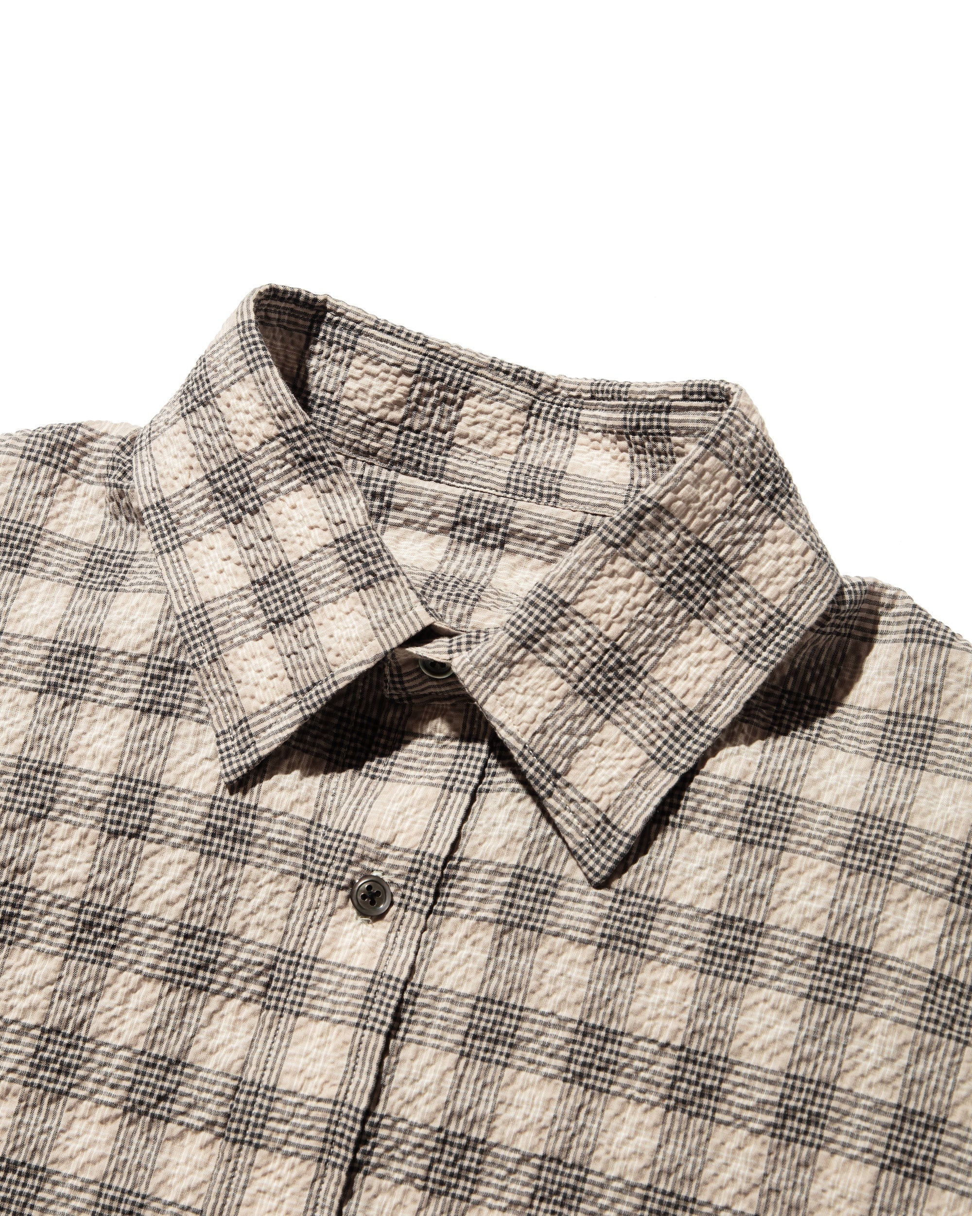 【6.25 WED 20:00- IN STOCK】PLAID SUCKER CLASSIC CITY S/S SHIRT (BEIGE)