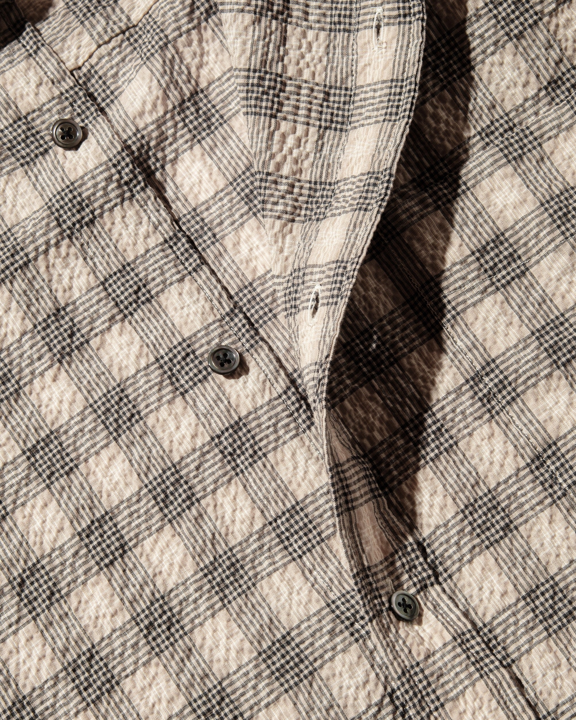 PLAID SUCKER CLASSIC CITY S/S SHIRT (BEIGE)