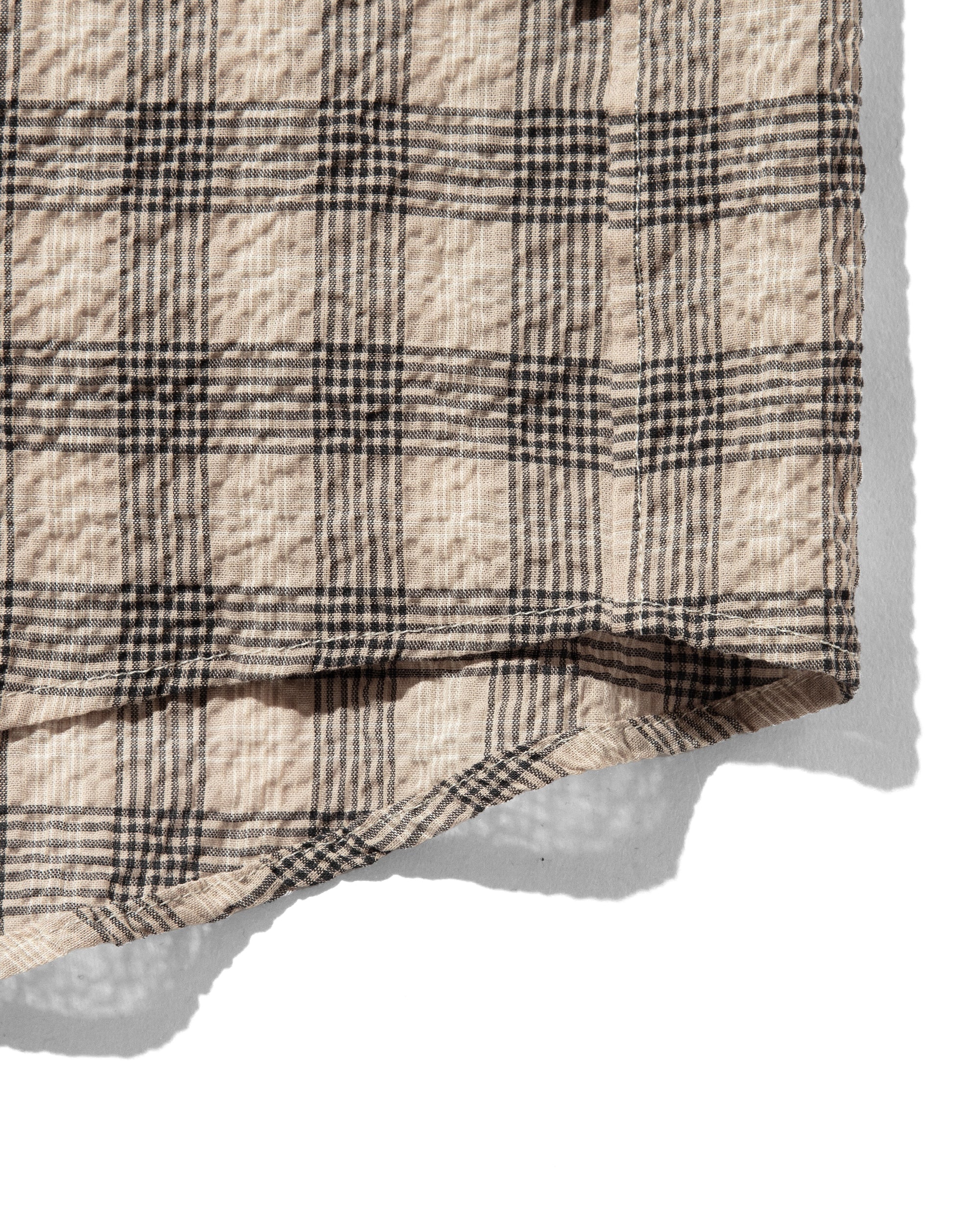 PLAID SUCKER CLASSIC CITY S/S SHIRT (BEIGE)