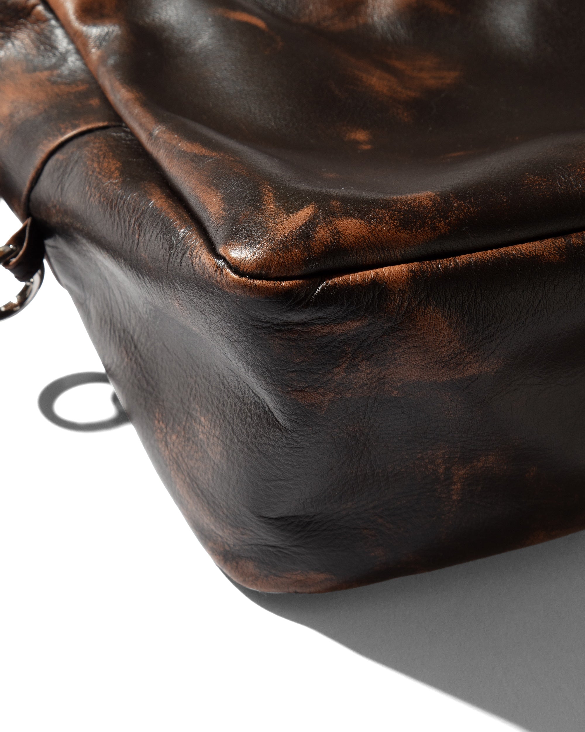 VINTAGE LEATHER HOLIDAY BAG (BROWN)