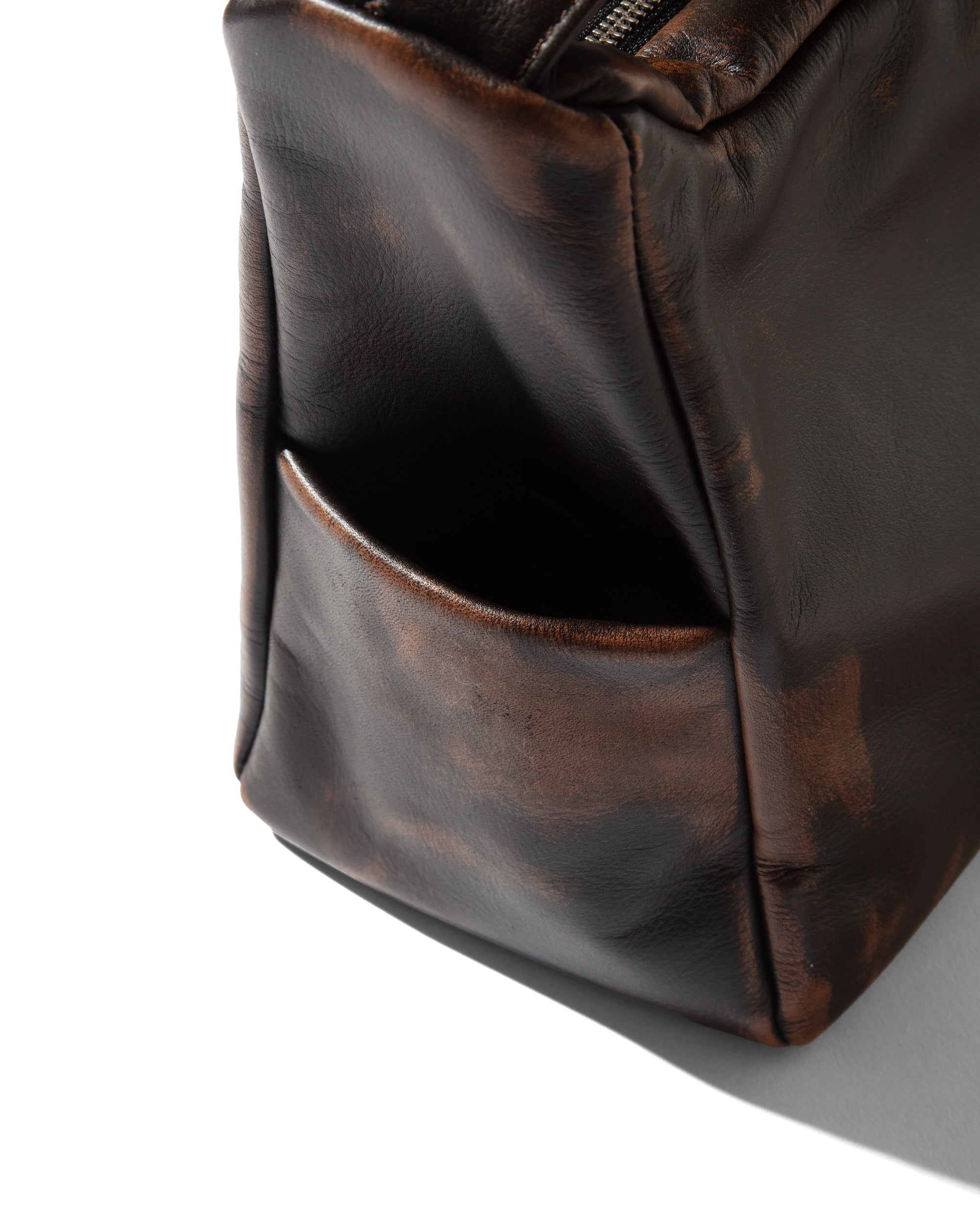 VINTAGE LEATHER HOLIDAY BAG (BROWN)