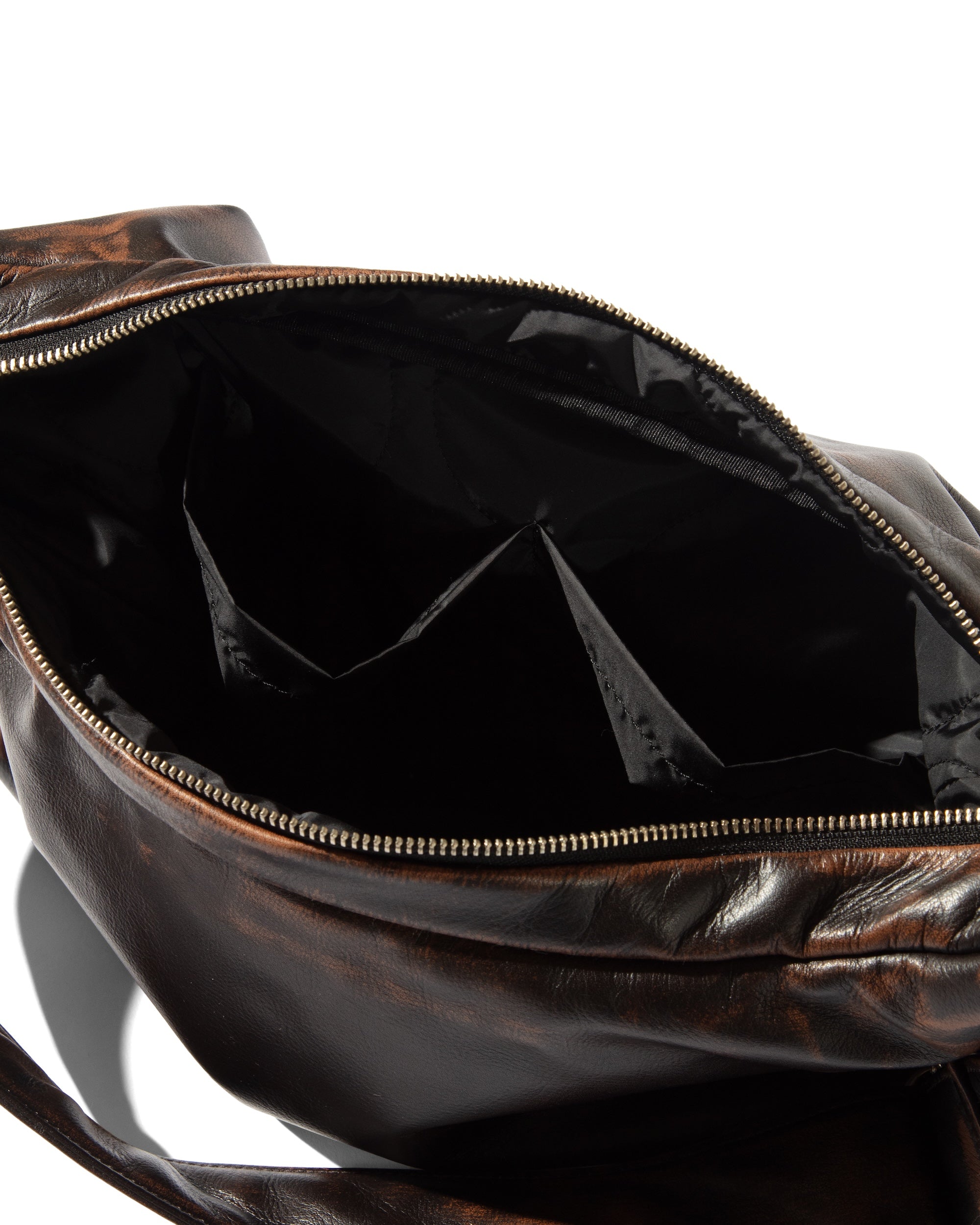 VINTAGE LEATHER HOLIDAY BAG (BROWN)