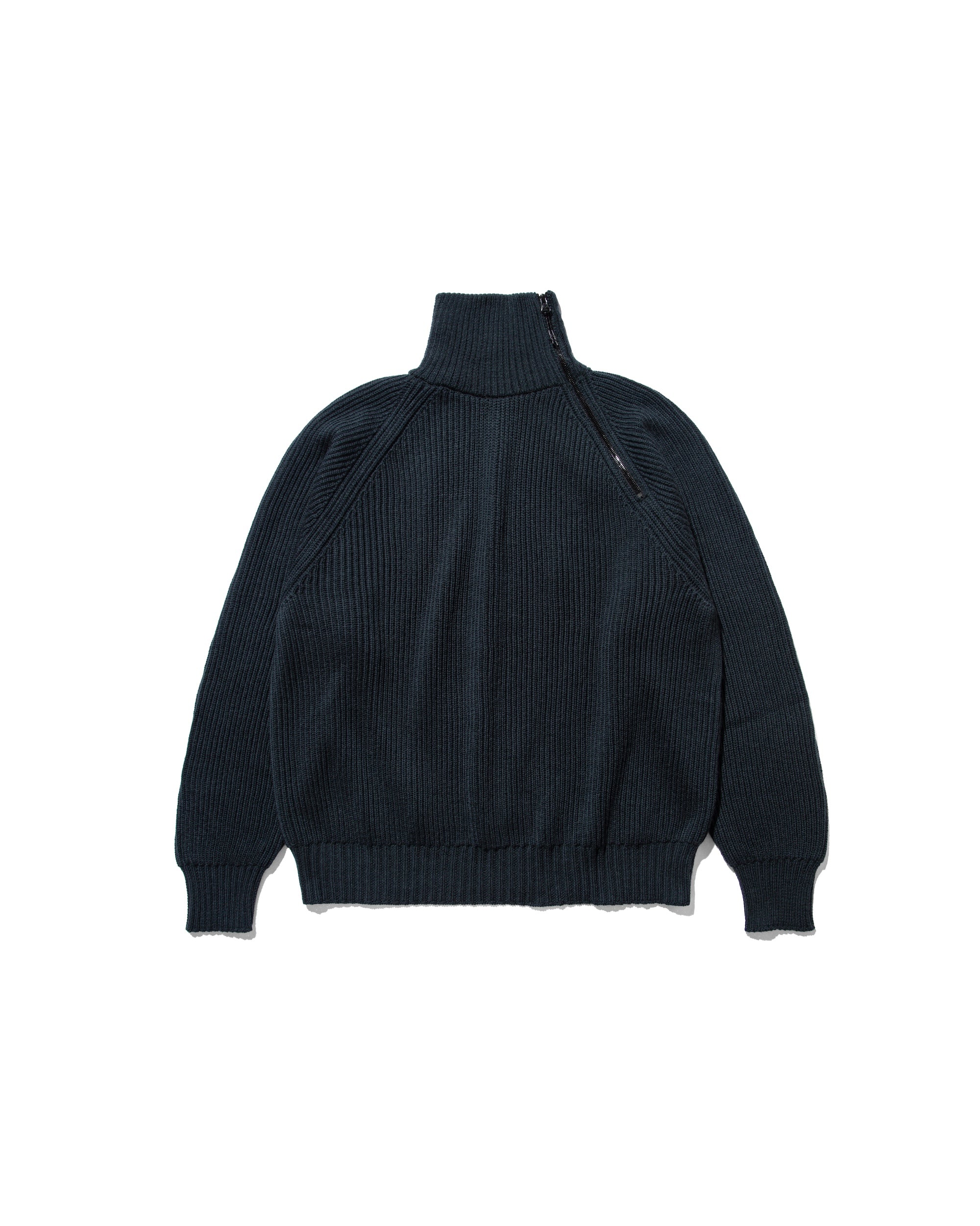 12.25 WED 20:00- IN STOCK】FINE WOOL ZIP KNIT PULLOVER 