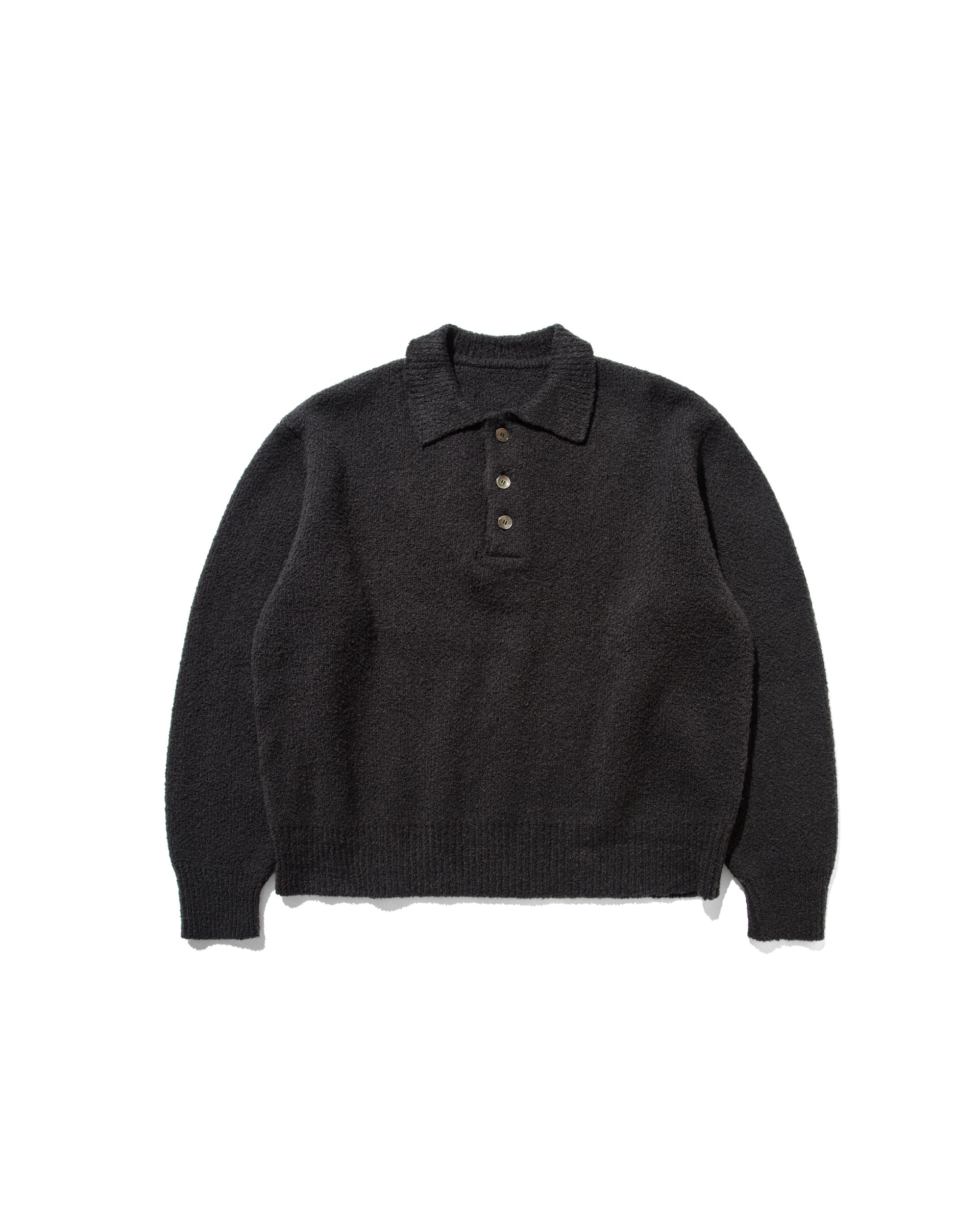 12.25 WED 20:00- IN STOCK】SLUB PILE KNIT POLO 