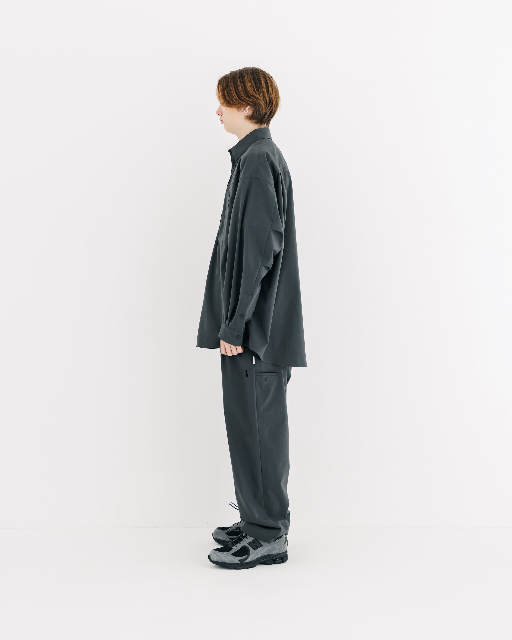 CITY UNIFORM WIDE TAPERED PANTS (CHARCOAL)