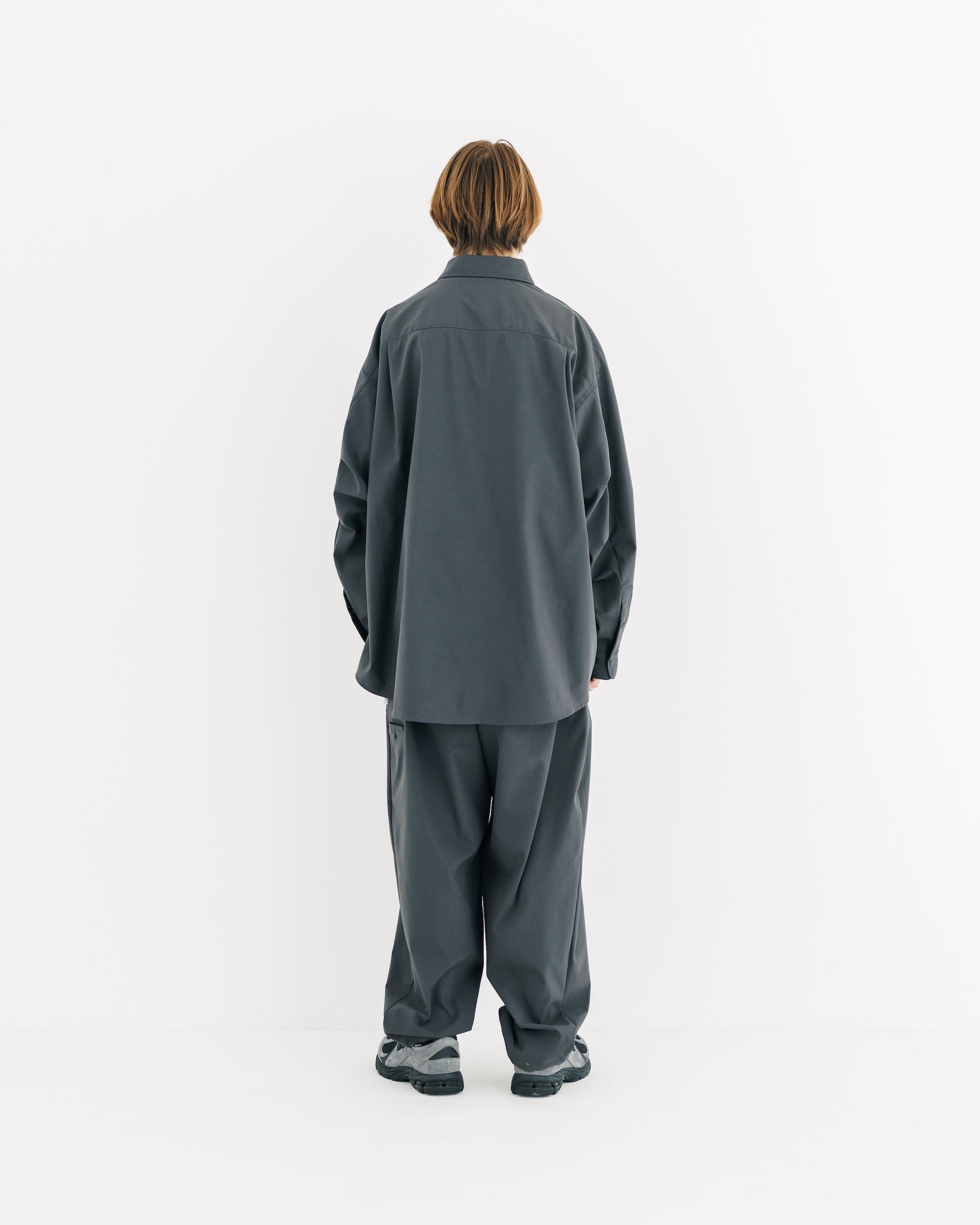 CITY UNIFORM WIDE TAPERED PANTS (CHARCOAL)