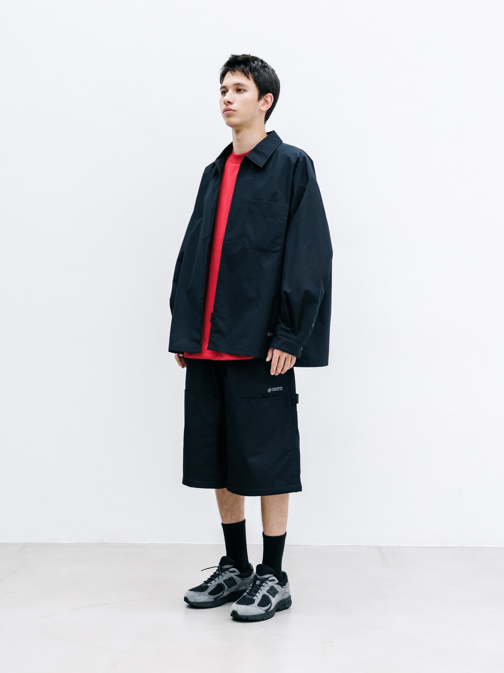 【8.8 SAT 20:00- IN STOCK】+phenix WINDSTOPPER® by GORE-TEX LABS CITY UNIFORM ZIPUP L/S SHIRT (BLACK)