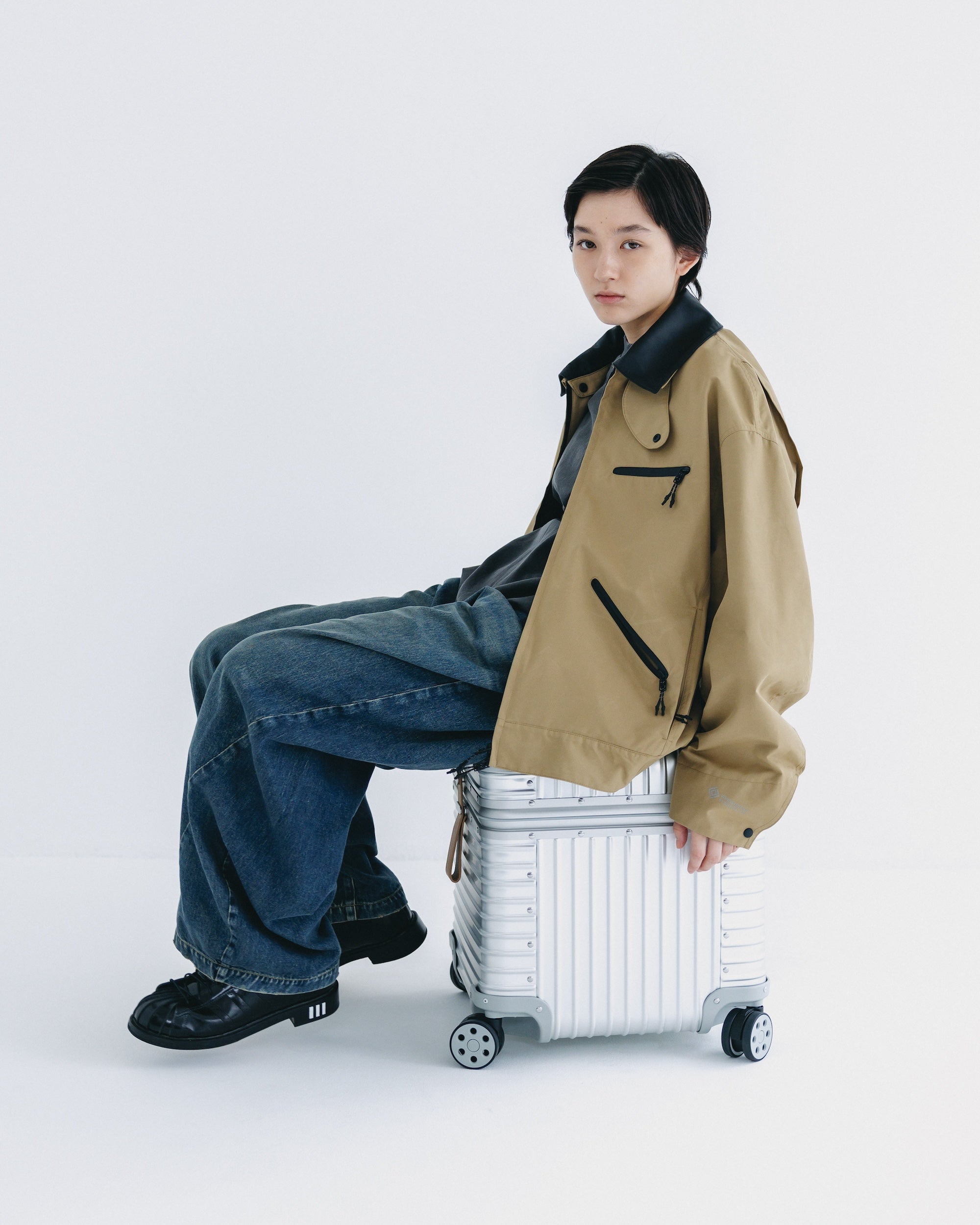 【10.1 WED 20:00- IN STOCK】VINTAGE DYED SELVEDGE DENIM BARREL LEG PANTS (VINTAGE INDIGO)