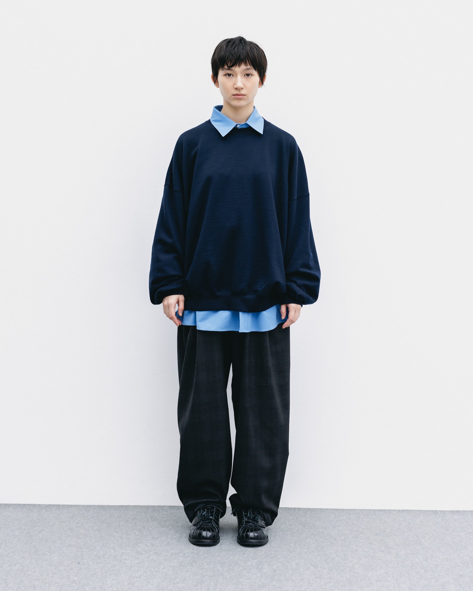 【10.29 WED 20:00- IN STOCK】WOOL SWEATSHIRT (NAVY)