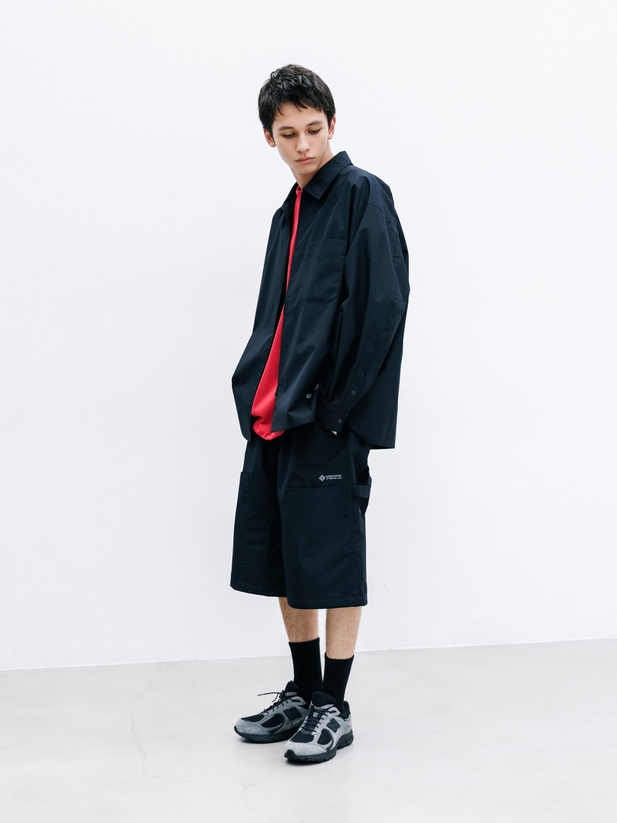 【8.8 SAT 20:00- IN STOCK】+phenix WINDSTOPPER® by GORE-TEX LABS CITY UNIFORM ZIPUP L/S SHIRT (BLACK)