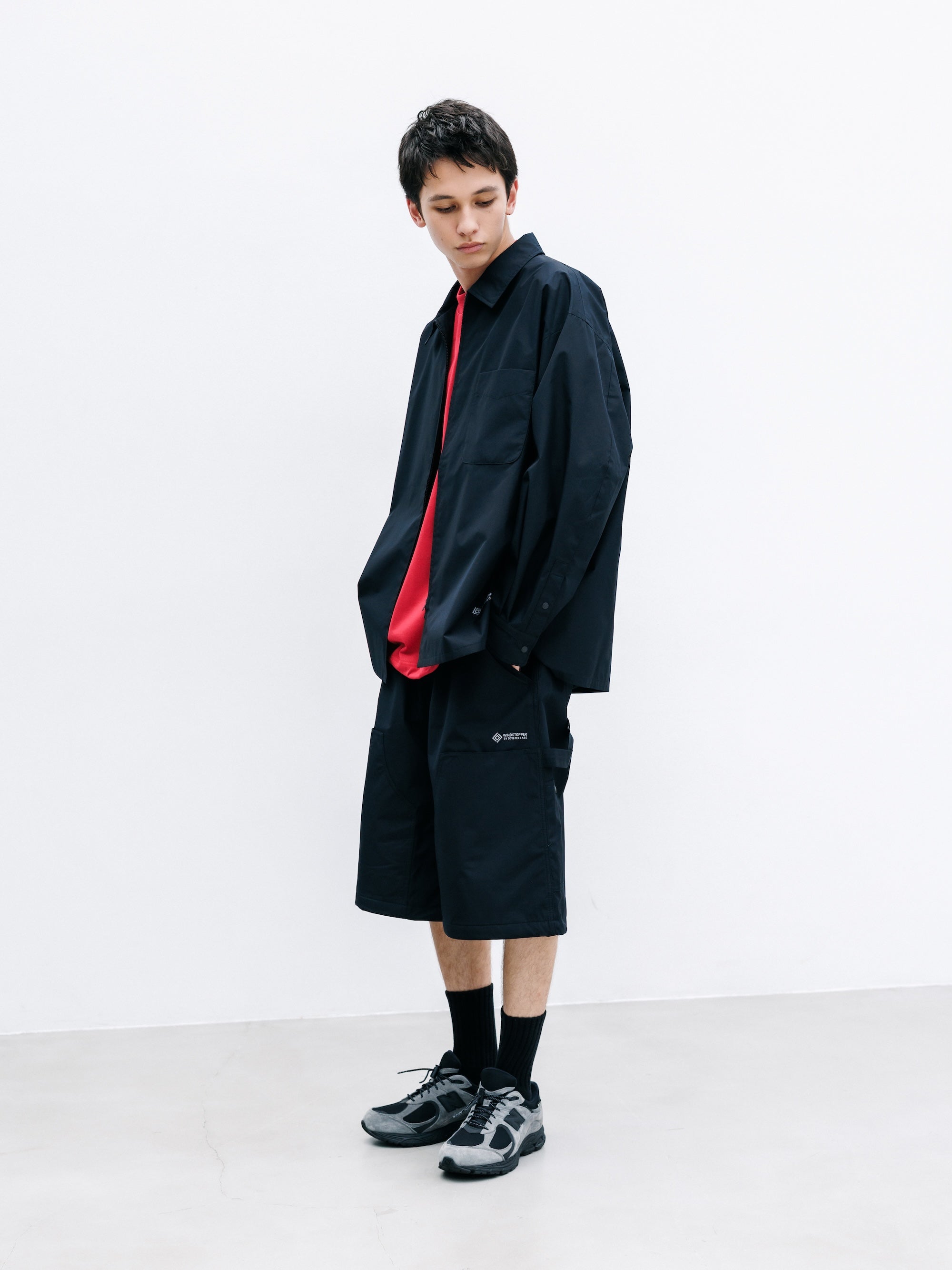 【7.22 WED 20:00- IN STOCK】+phenix WINDSTOPPER® by GORE-TEX LABS CITY DOUBLE KNEE WORKER HALF PANTS (BLACK)