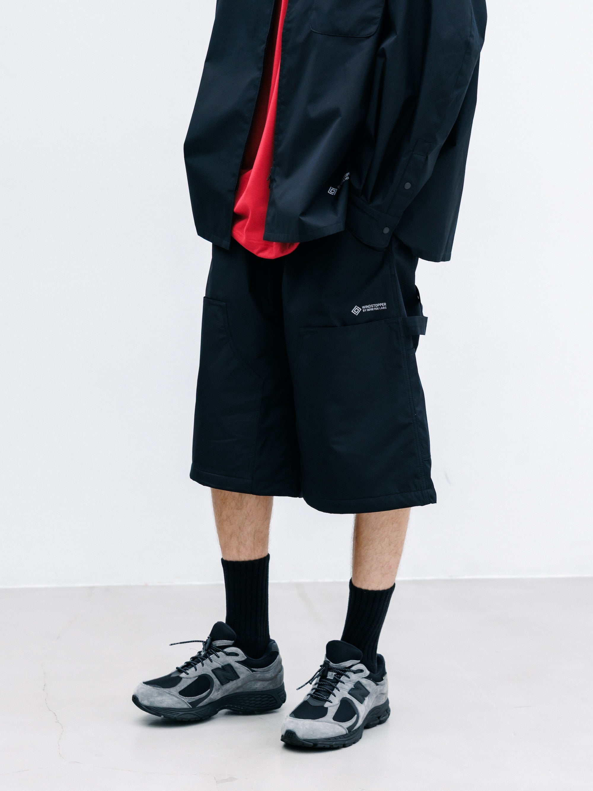 【7.22 WED 20:00- IN STOCK】+phenix WINDSTOPPER® by GORE-TEX LABS CITY DOUBLE KNEE WORKER HALF PANTS (BLACK)