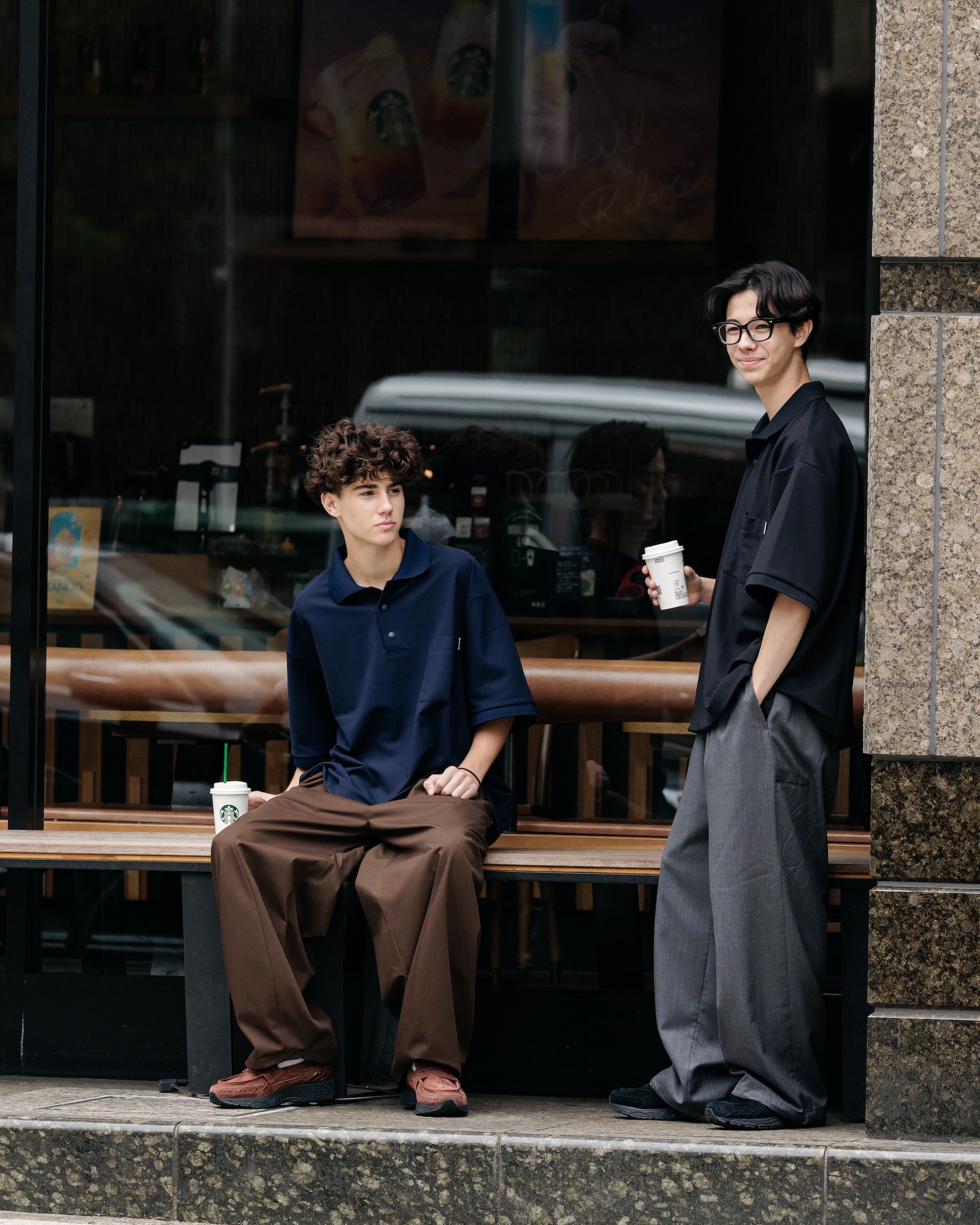 【6.11 WED 20:00- IN STOCK】ACTIVE CITY S/S POLO SHIRT (BLACK)