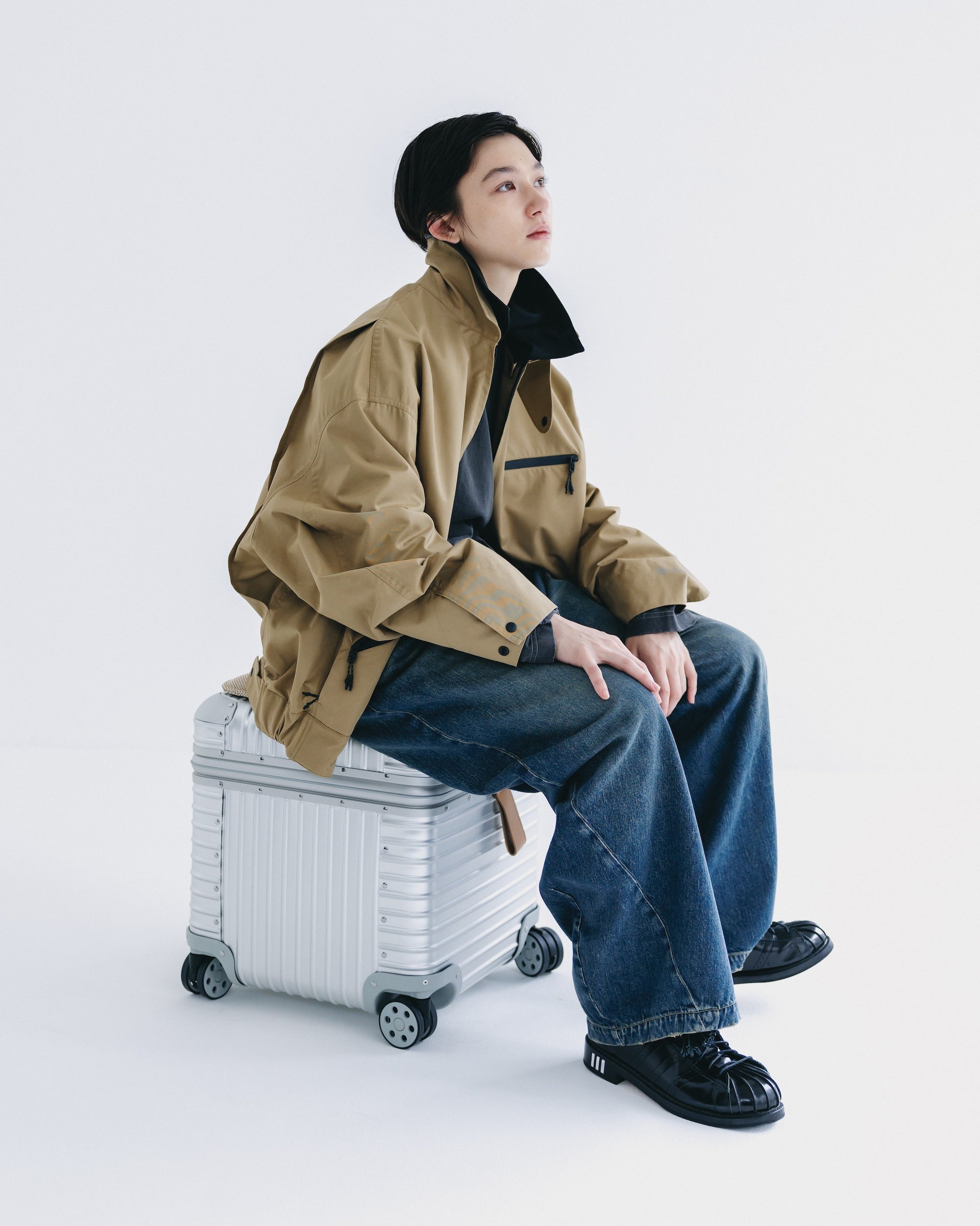 【10.1 WED 20:00- IN STOCK】VINTAGE DYED SELVEDGE DENIM BARREL LEG PANTS (VINTAGE INDIGO)