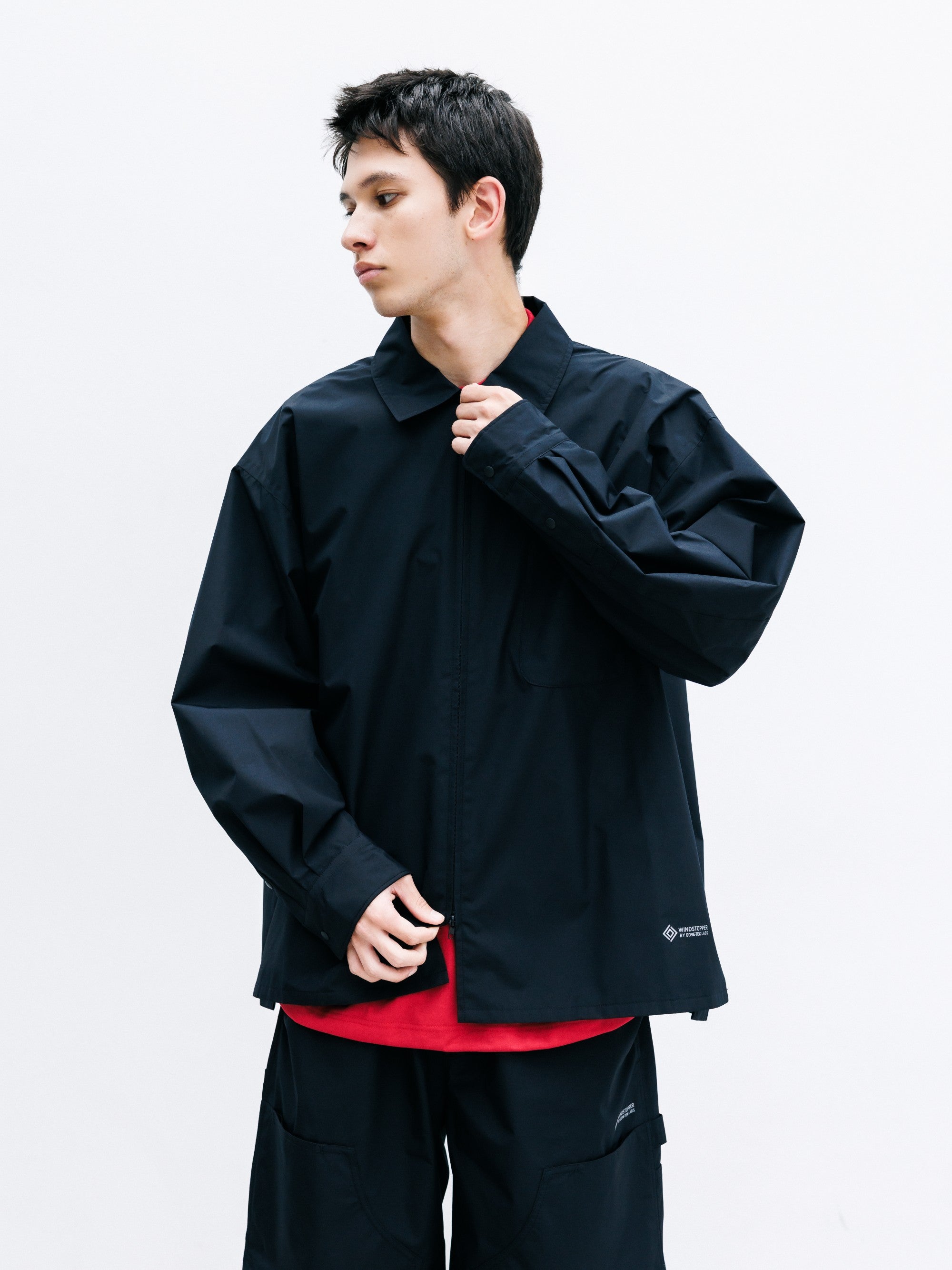 【8.8 SAT 20:00- IN STOCK】+phenix WINDSTOPPER® by GORE-TEX LABS CITY UNIFORM ZIPUP L/S SHIRT (BLACK)