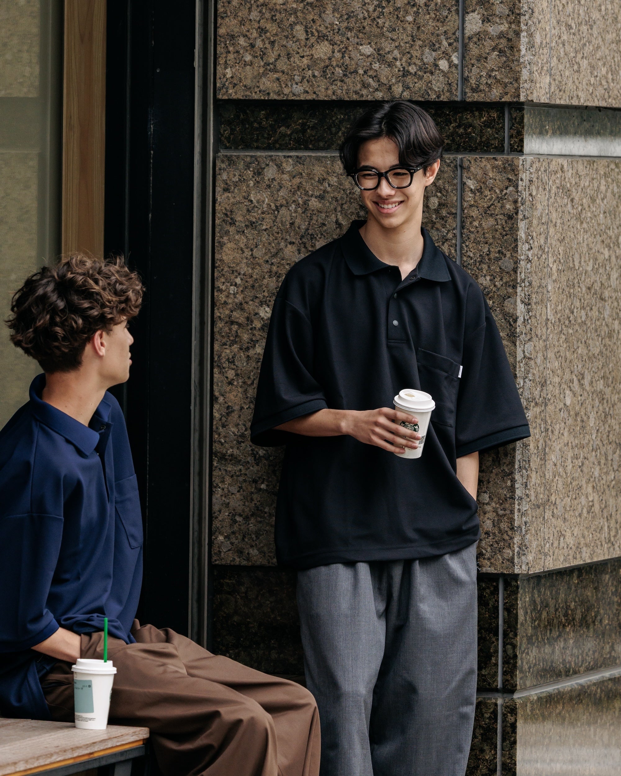 【6.11 WED 20:00- IN STOCK】ACTIVE CITY S/S POLO SHIRT (BLACK)