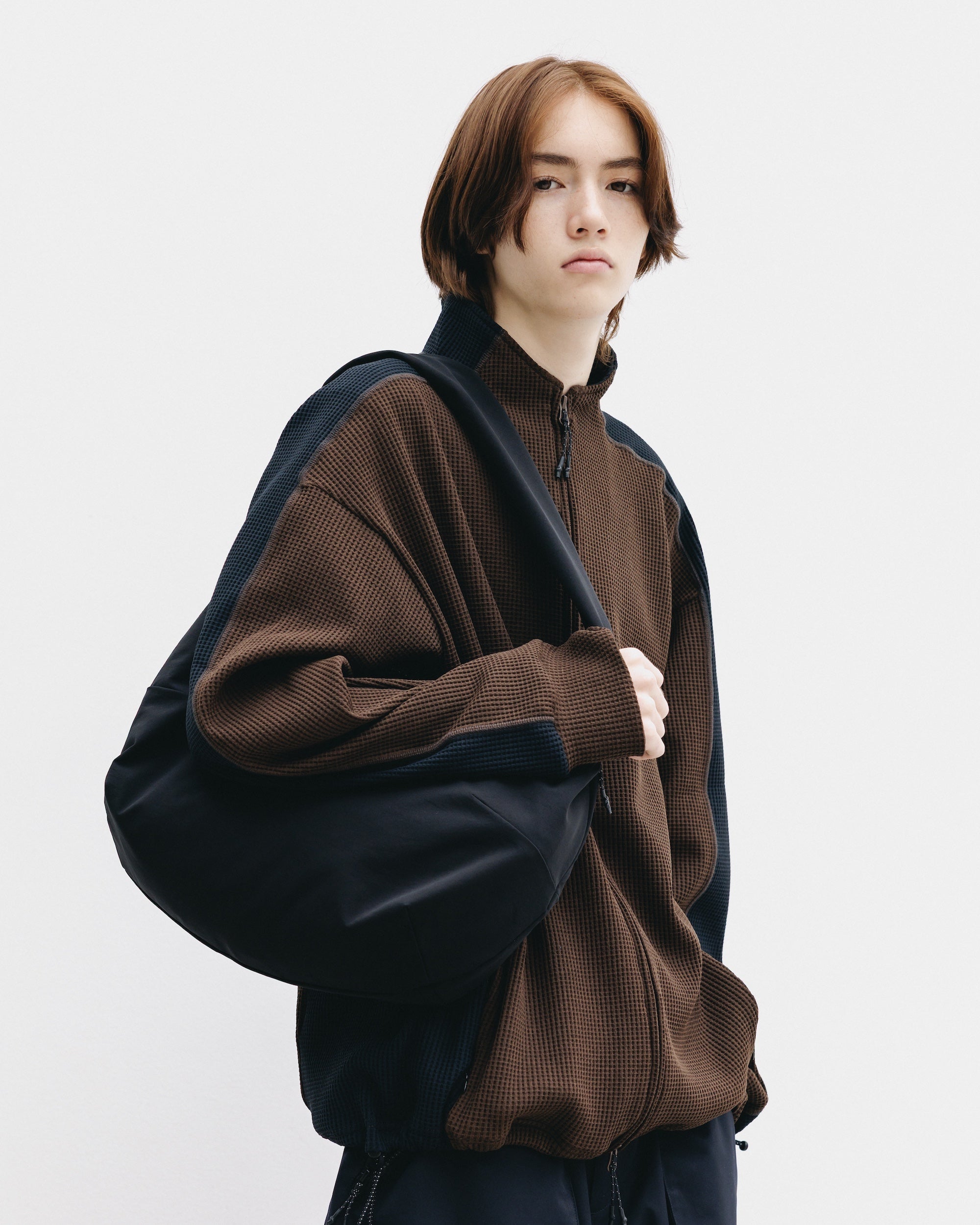 CITY LIGHT THERMAL ZIP UP (BROWN×BLACK)