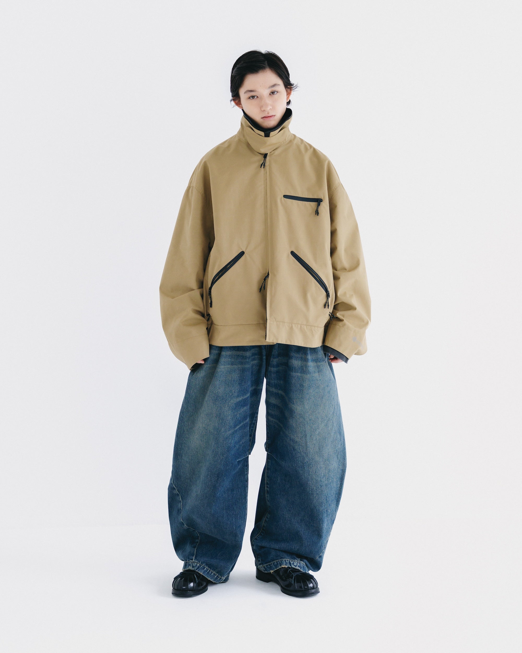 【10.1 WED 20:00- IN STOCK】VINTAGE DYED SELVEDGE DENIM BARREL LEG PANTS (VINTAGE INDIGO)