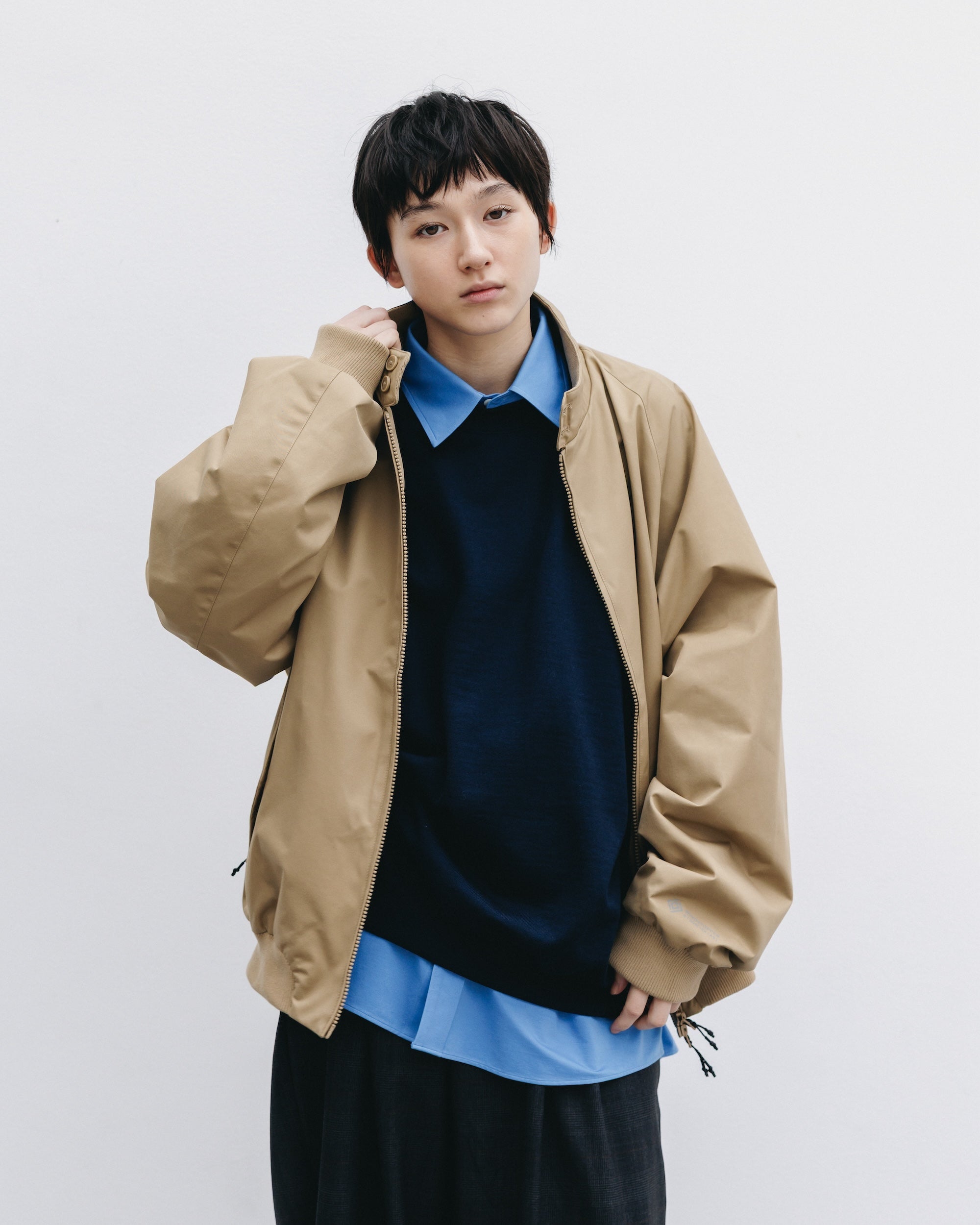 【10.29 WED 20:00- IN STOCK】+phenix WINDSTOPPER® by GORE-TEX LABS TWILL CITY HARRINGTON JACKET (CARAMEL BEIGE)