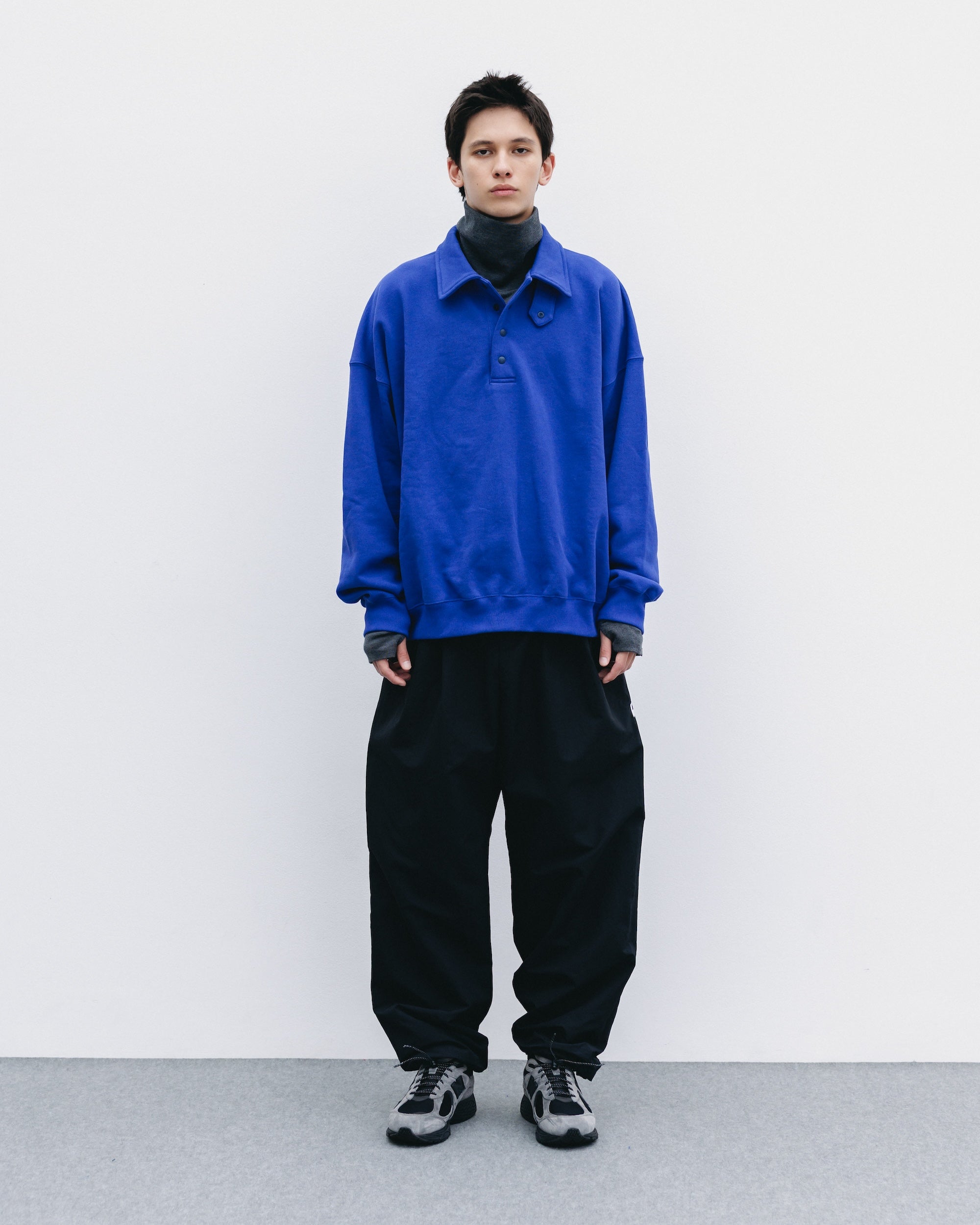 HALF SNAP SWEATSHIRT (BLUE)