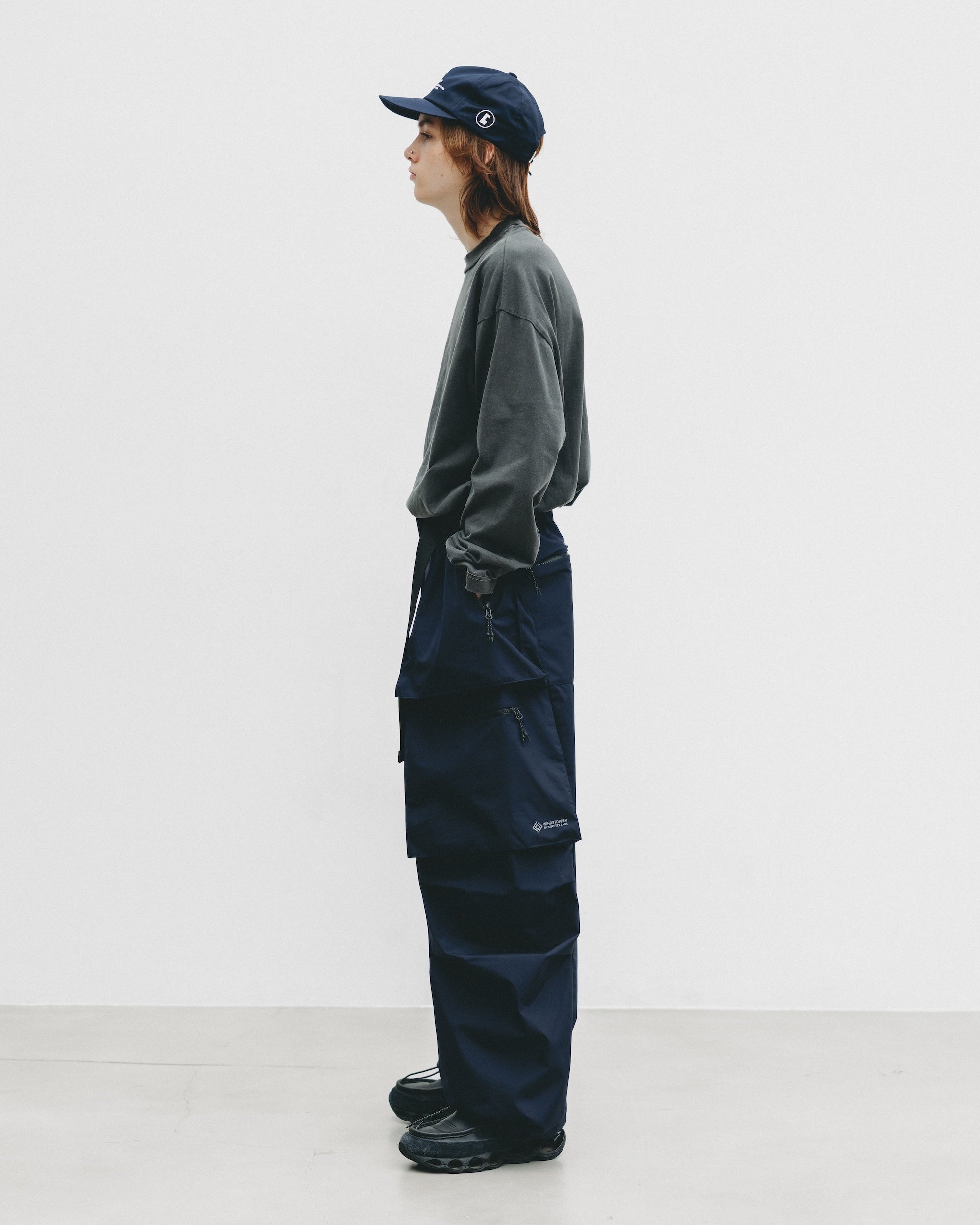 【10.1 WED 20:00- IN STOCK】PIGMENT DYED L/S T-SHIRT WITH DRAWSTRINGS