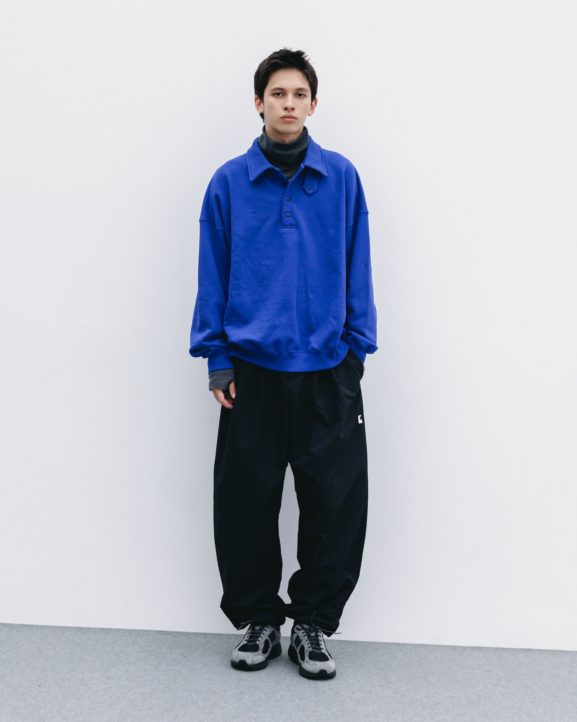 HALF SNAP SWEATSHIRT (BLUE)