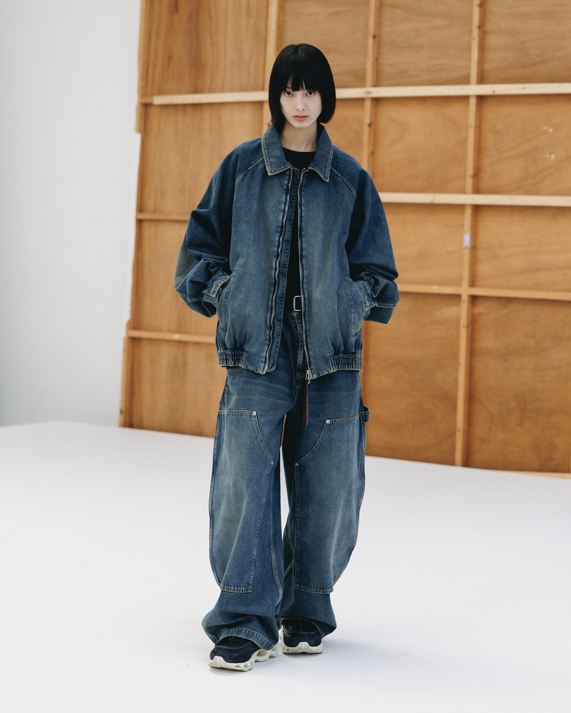 VINTAGE DYED SELVEDGE DENIM CITY UTILITY JACKET (VINTAGE INDIGO)