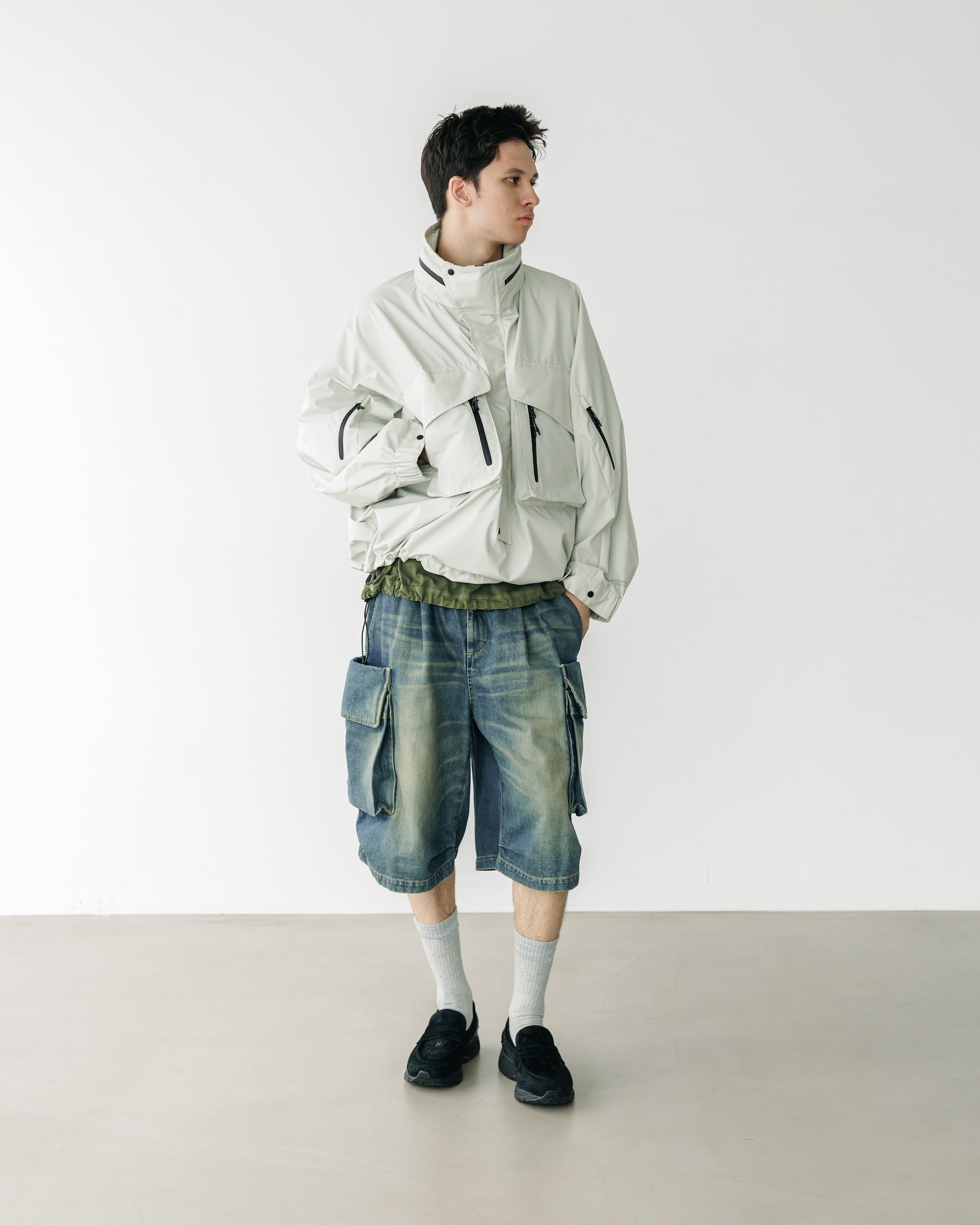 【3.18 WED 20:00- IN STOCK】VINTAGE DYED SELVEDGE DENIM CITY MILITARY HALF PANTS (VINTAGE INDIGO)