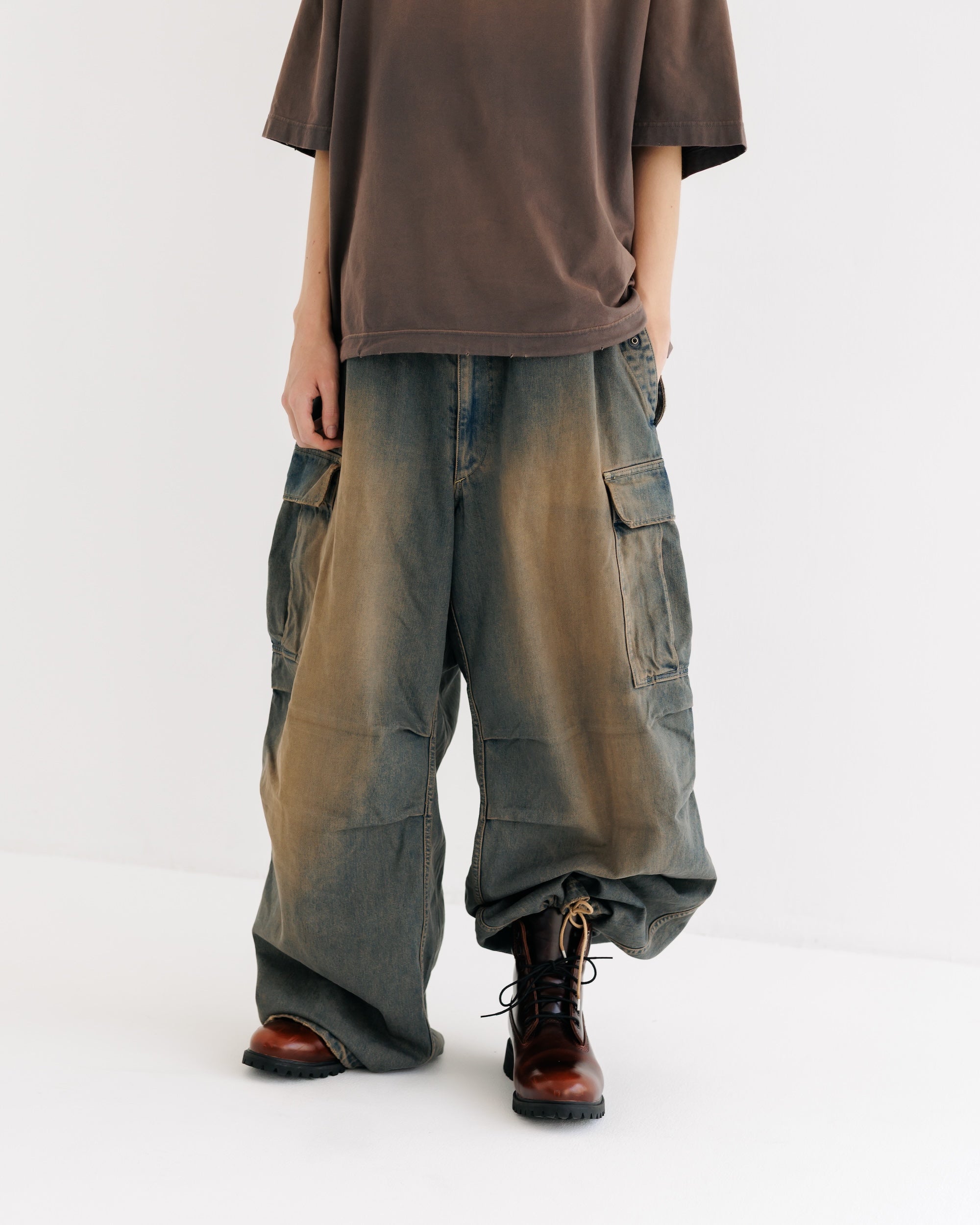 【9.13 SAT 20:00- IN STOCK】VINTAGE DYED SELVEDGE DENIM M-51 ARCTIC TROUSERS (VINTAGE BROWN)