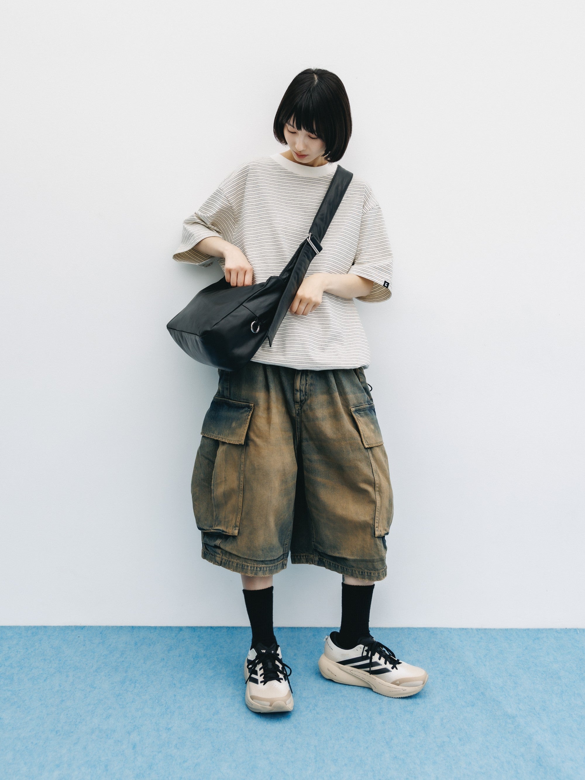 【8.5 WED 20:00- IN STOCK】LEATHER HOLIDAY BAG (BLACK)