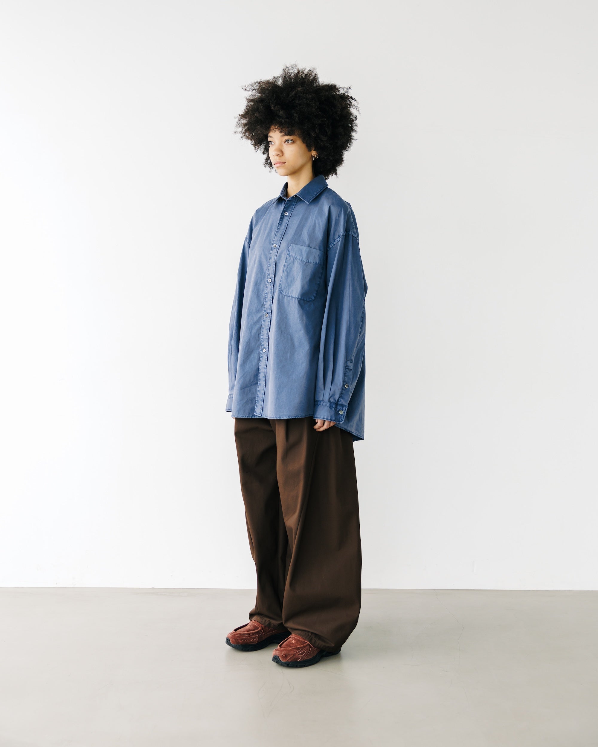 PIGMENT DYED OXFORD CITY SHIRT (FADE BLUE)