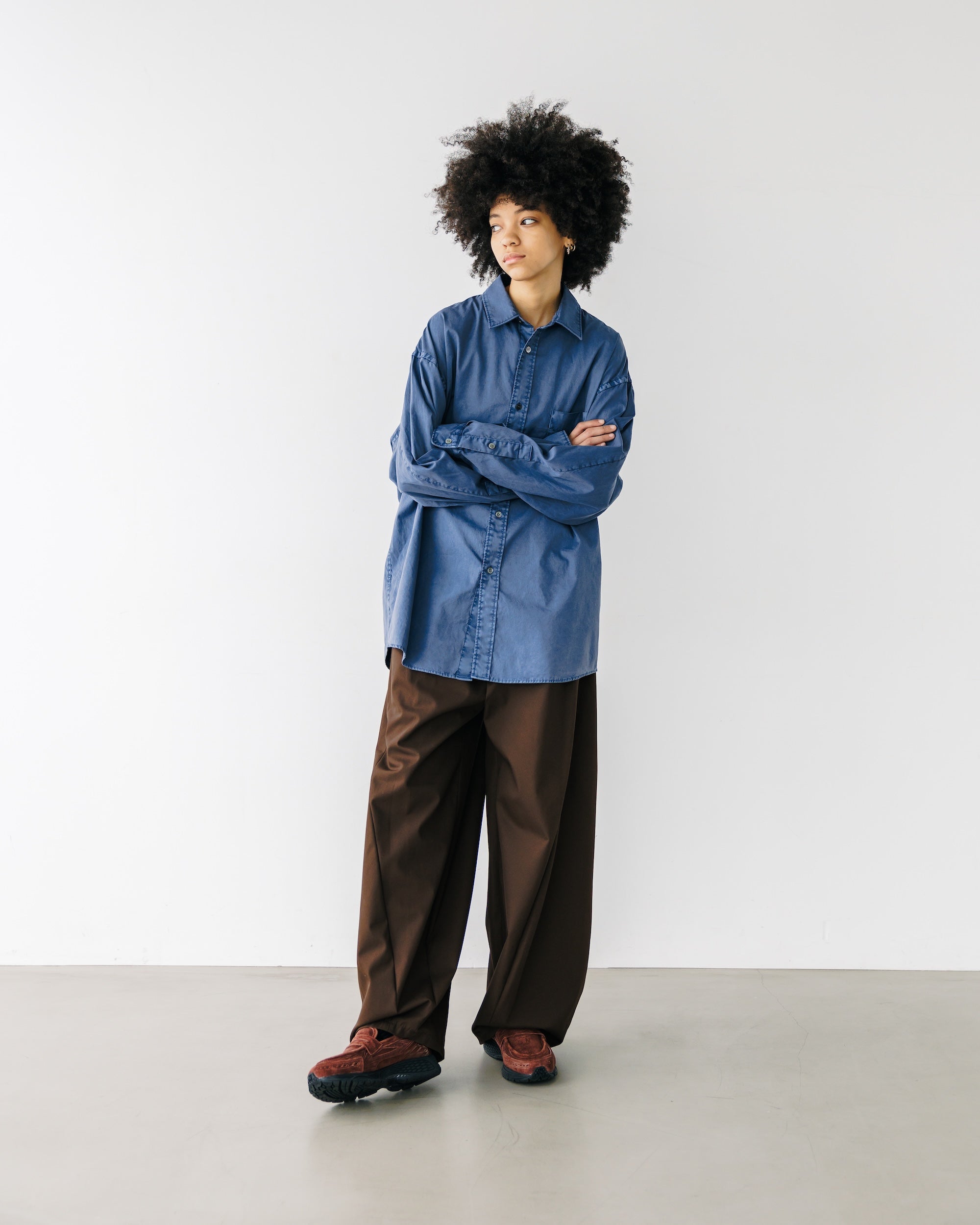 PIGMENT DYED OXFORD CITY SHIRT (FADE BLUE)