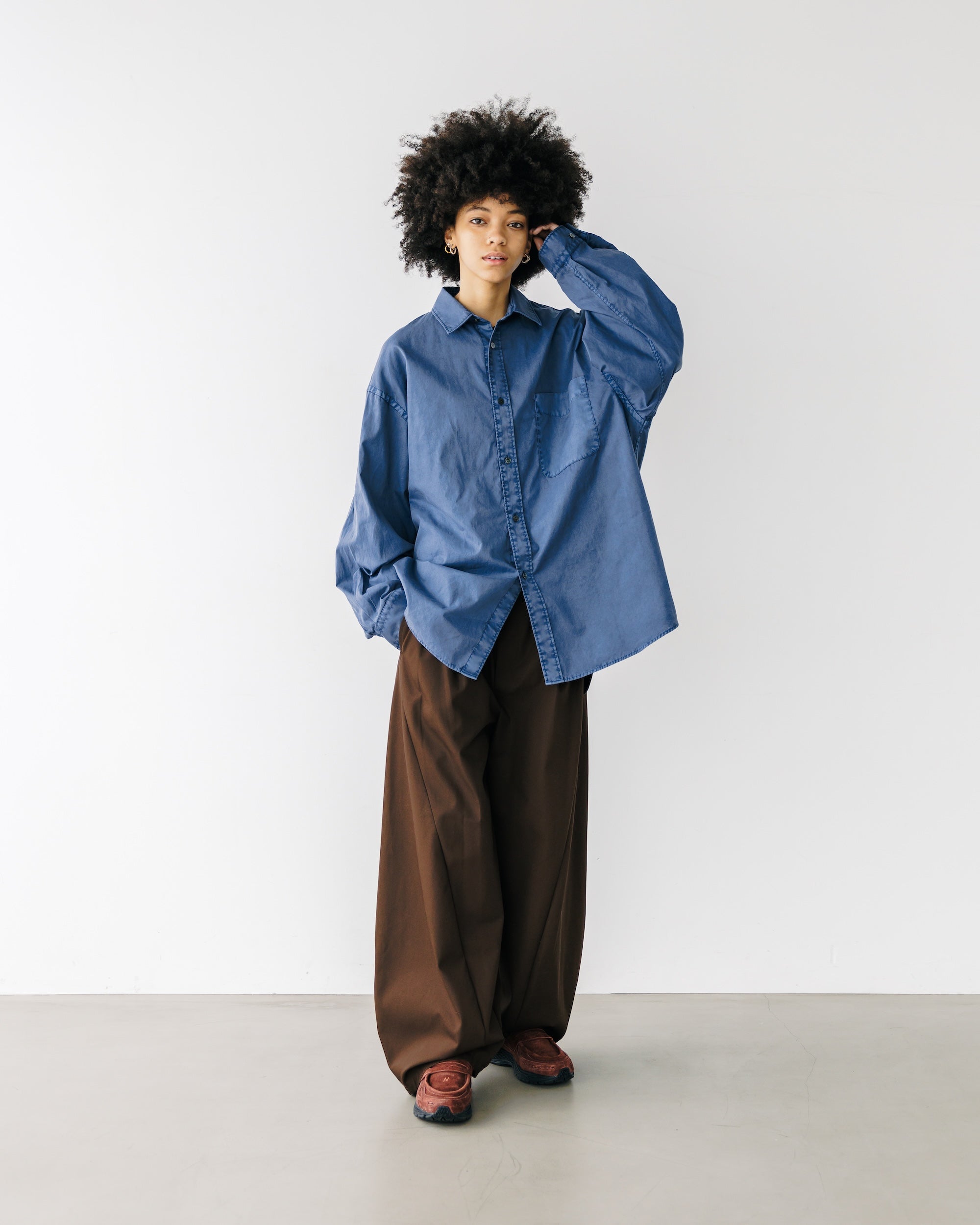 PIGMENT DYED OXFORD CITY SHIRT (FADE BLUE)