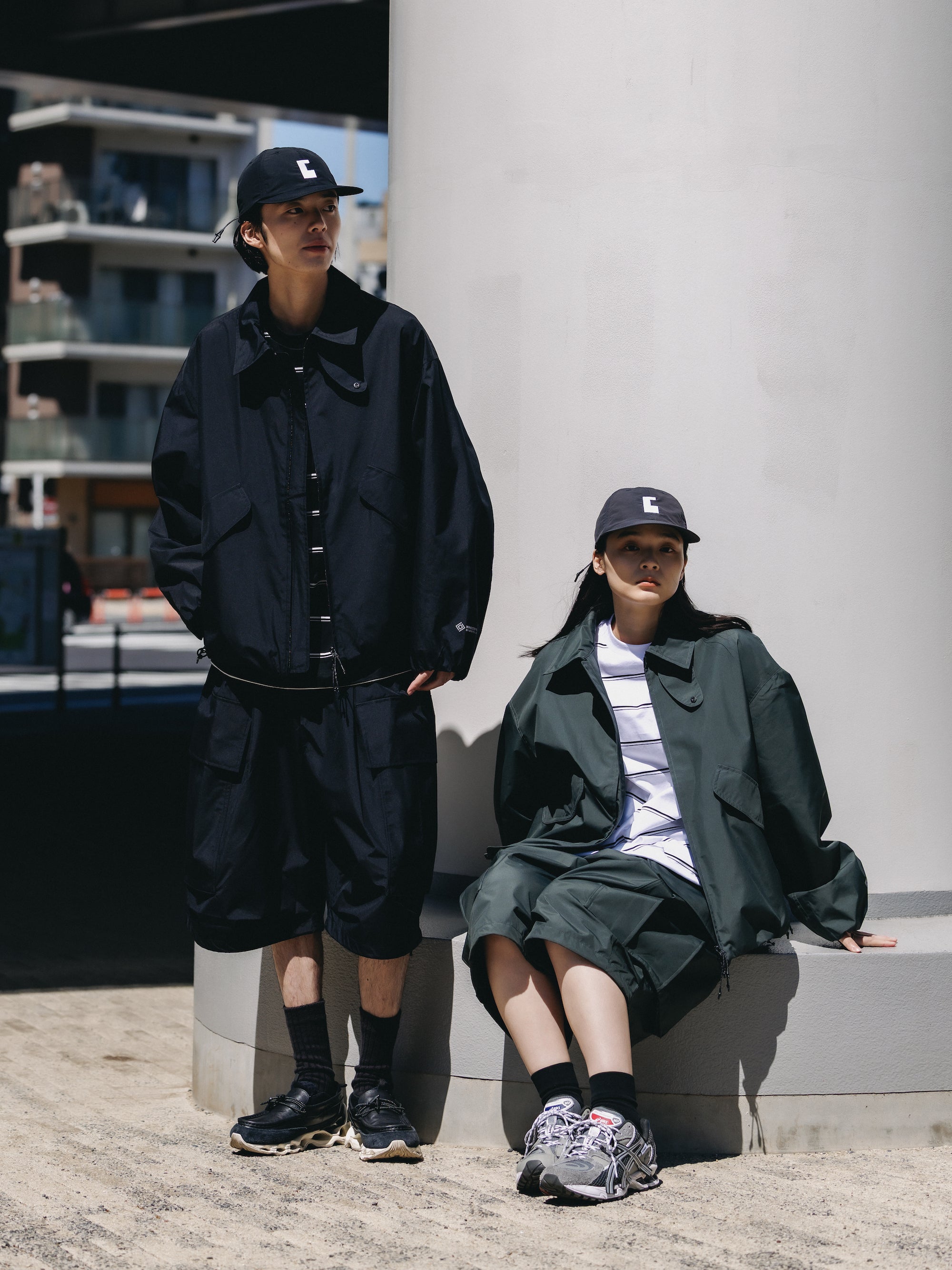 +PHENIX WINDSTOPPER® BY GORE-TEX LABS CITY MEGA POCKET BALLOON CARGO HALF PANTS(BLACK)