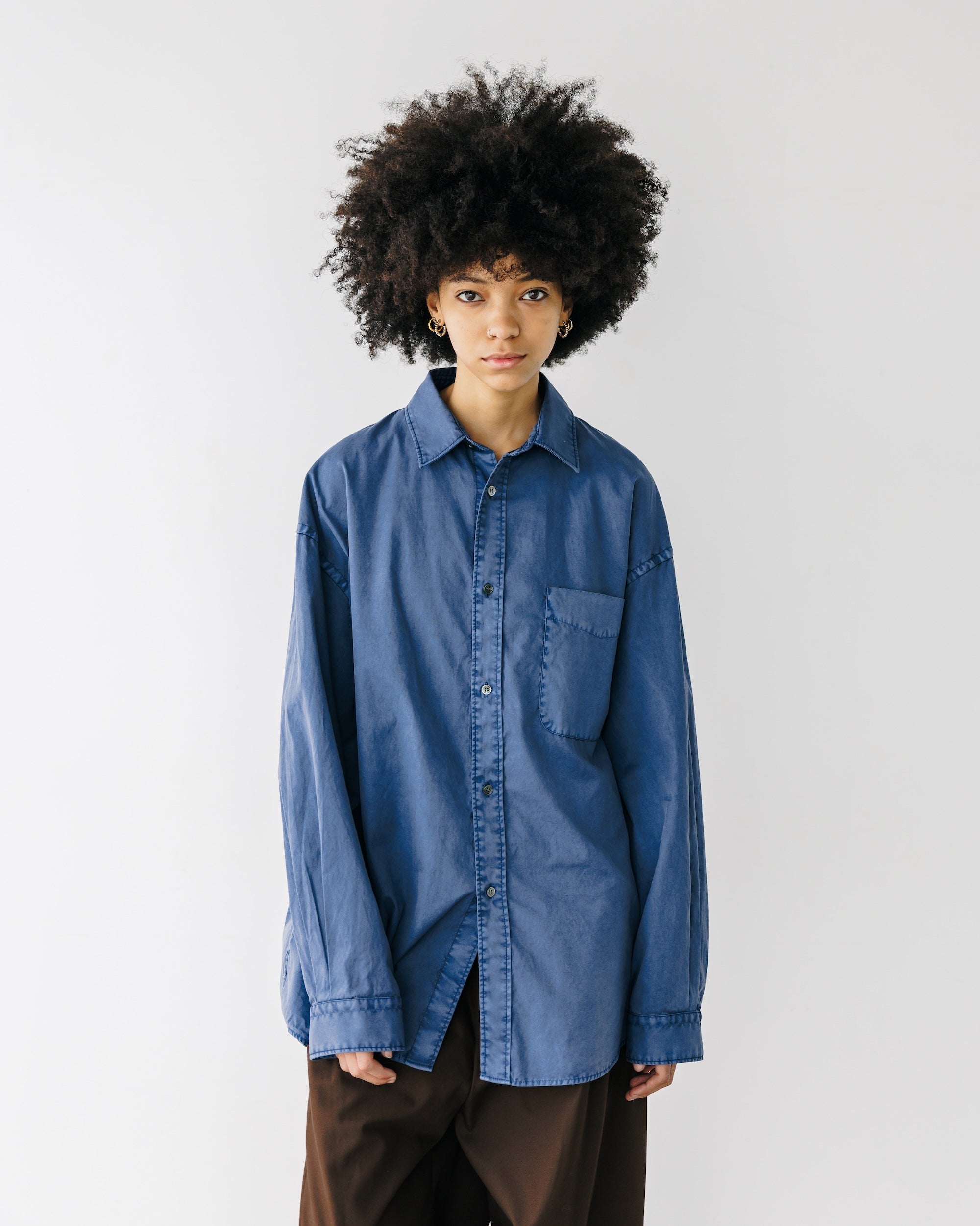 PIGMENT DYED OXFORD CITY SHIRT (FADE BLUE)