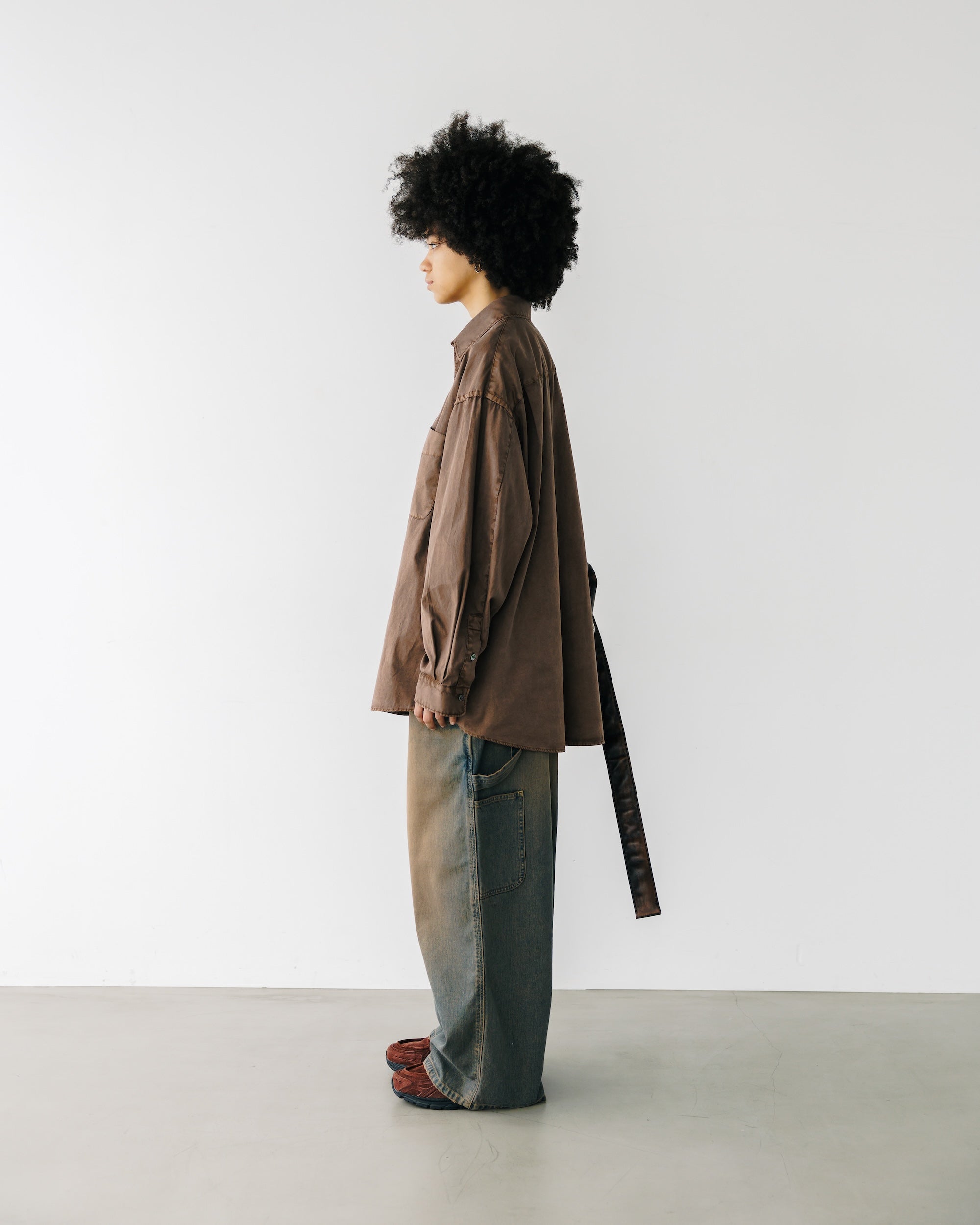 PIGMENT DYED OXFORD CITY SHIRT (FADE BROWN)