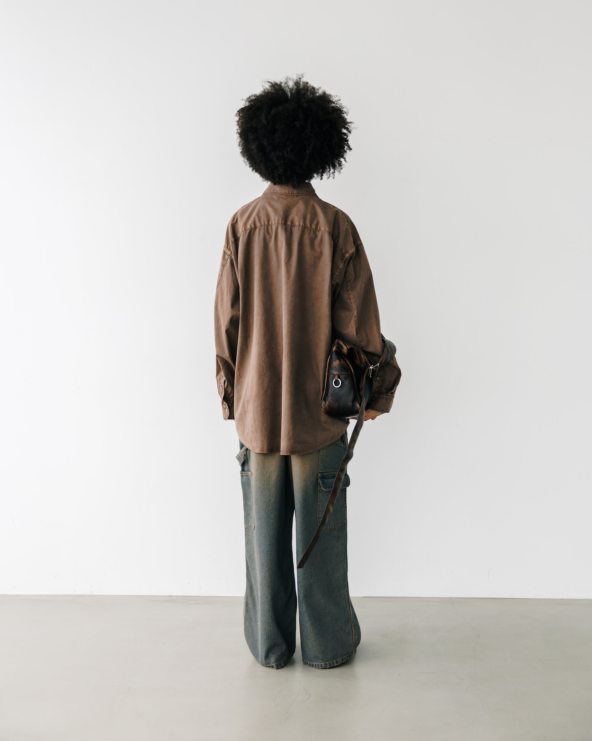 PIGMENT DYED OXFORD CITY SHIRT (FADE BROWN)