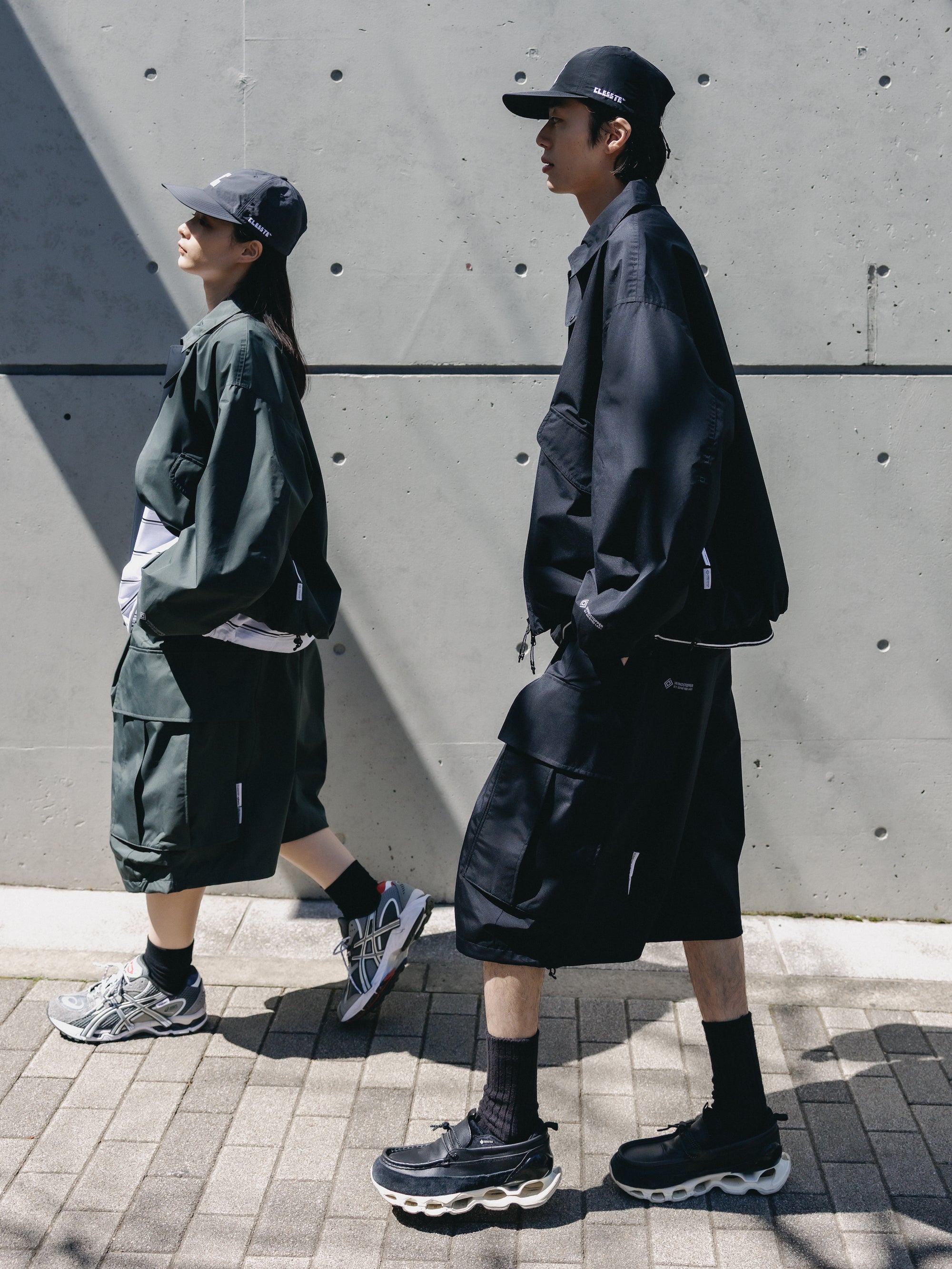 +PHENIX WINDSTOPPER® BY GORE-TEX LABS CITY MEGA POCKET BALLOON CARGO HALF PANTS (ASPHALT GRAY)