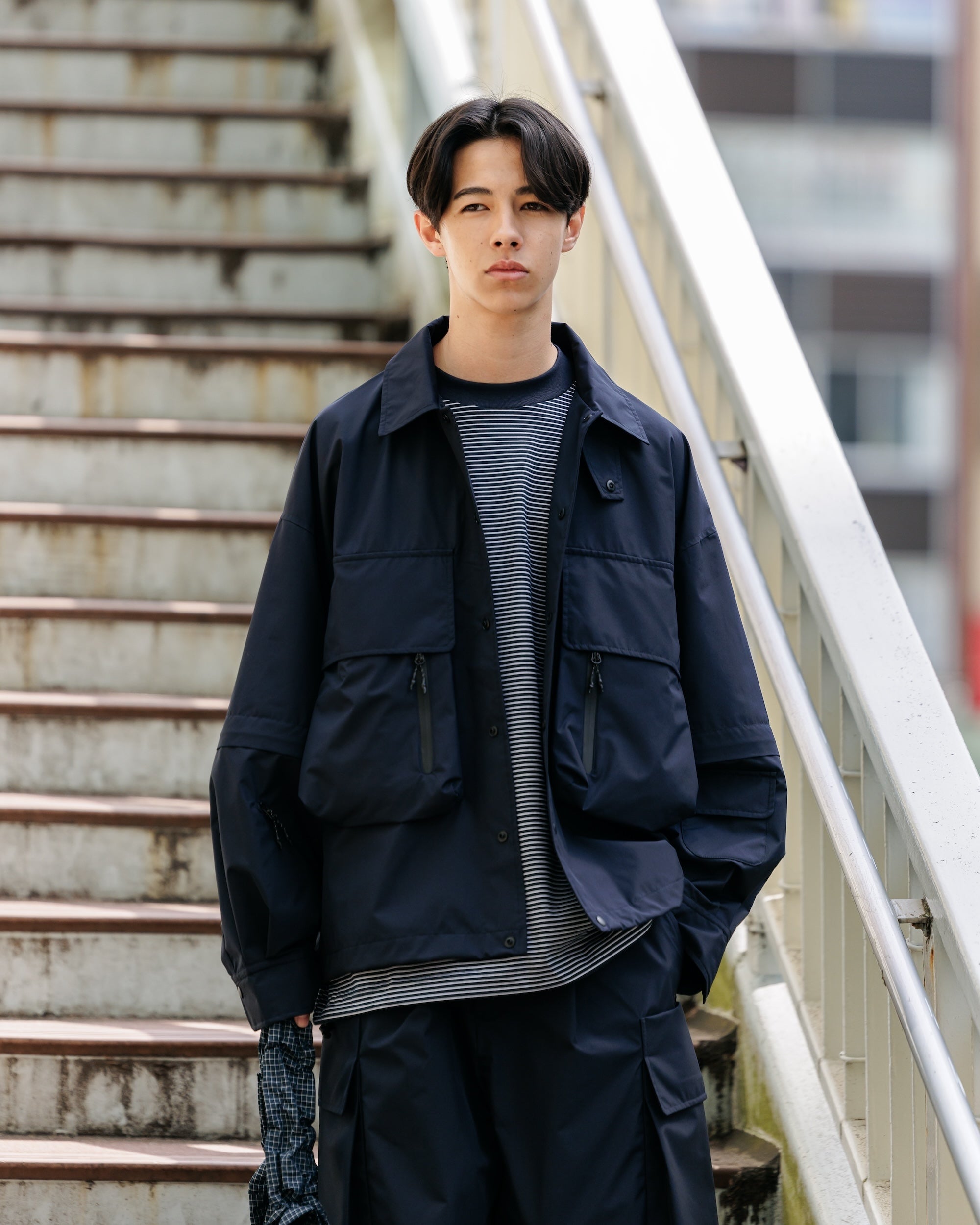 +phenix WINDSTOPPER® by GORE-TEX LABS DETACHABLE WADING SHIRT JACKET (NAVY)