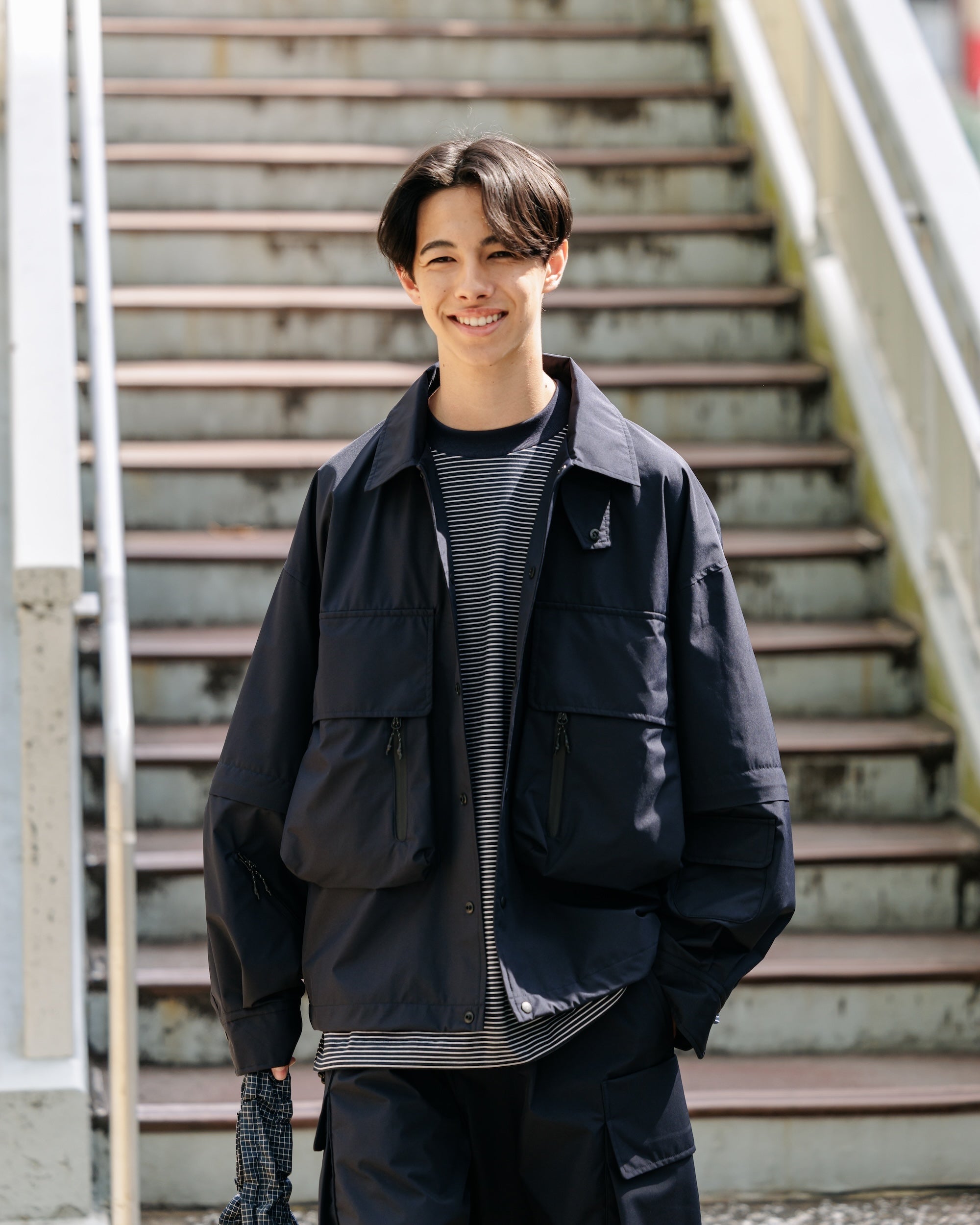 +phenix WINDSTOPPER® by GORE-TEX LABS DETACHABLE WADING SHIRT JACKET (NAVY)
